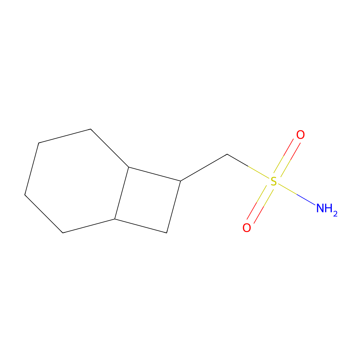 Bicyclo[4.2.0]octan-7-ylmethanesulfonamide molecular structure, CAS 2227660-99-1
