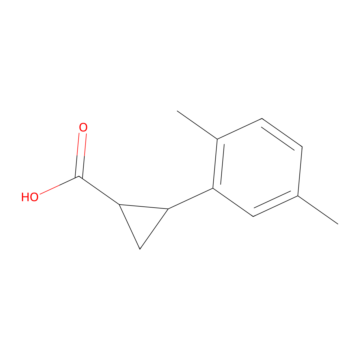 (1R,2R)-2-(2,5-Dimethylphenyl)cyclopropane-1-carboxylic acid molecular structure, CAS 2227661-18-7