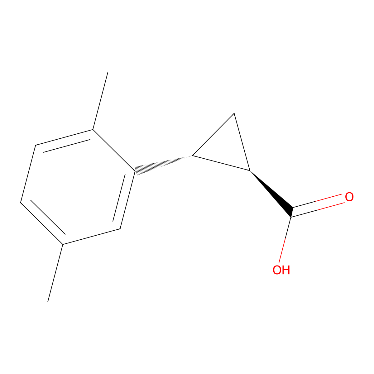 (1R,2R)-2-(2,5-Dimethylphenyl)cyclopropane-1-carboxylic acid molecular structure, CAS 2227661-18-7
