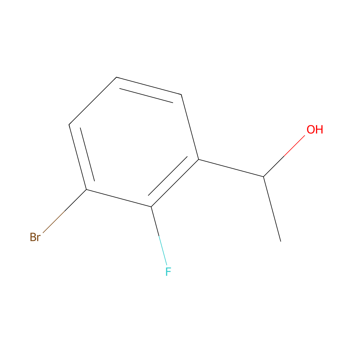 (S)-1-(3-Bromo-2-fluorophenyl)ethan-1-ol molecular structure, CAS 2227662-39-5