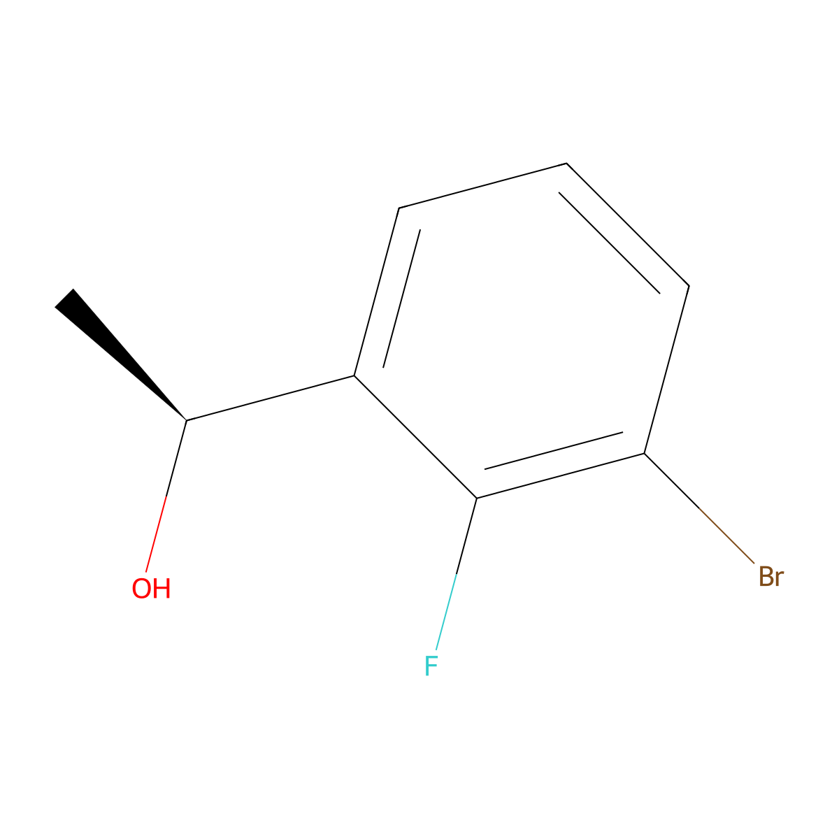 (S)-1-(3-Bromo-2-fluorophenyl)ethan-1-ol molecular structure, CAS 2227662-39-5