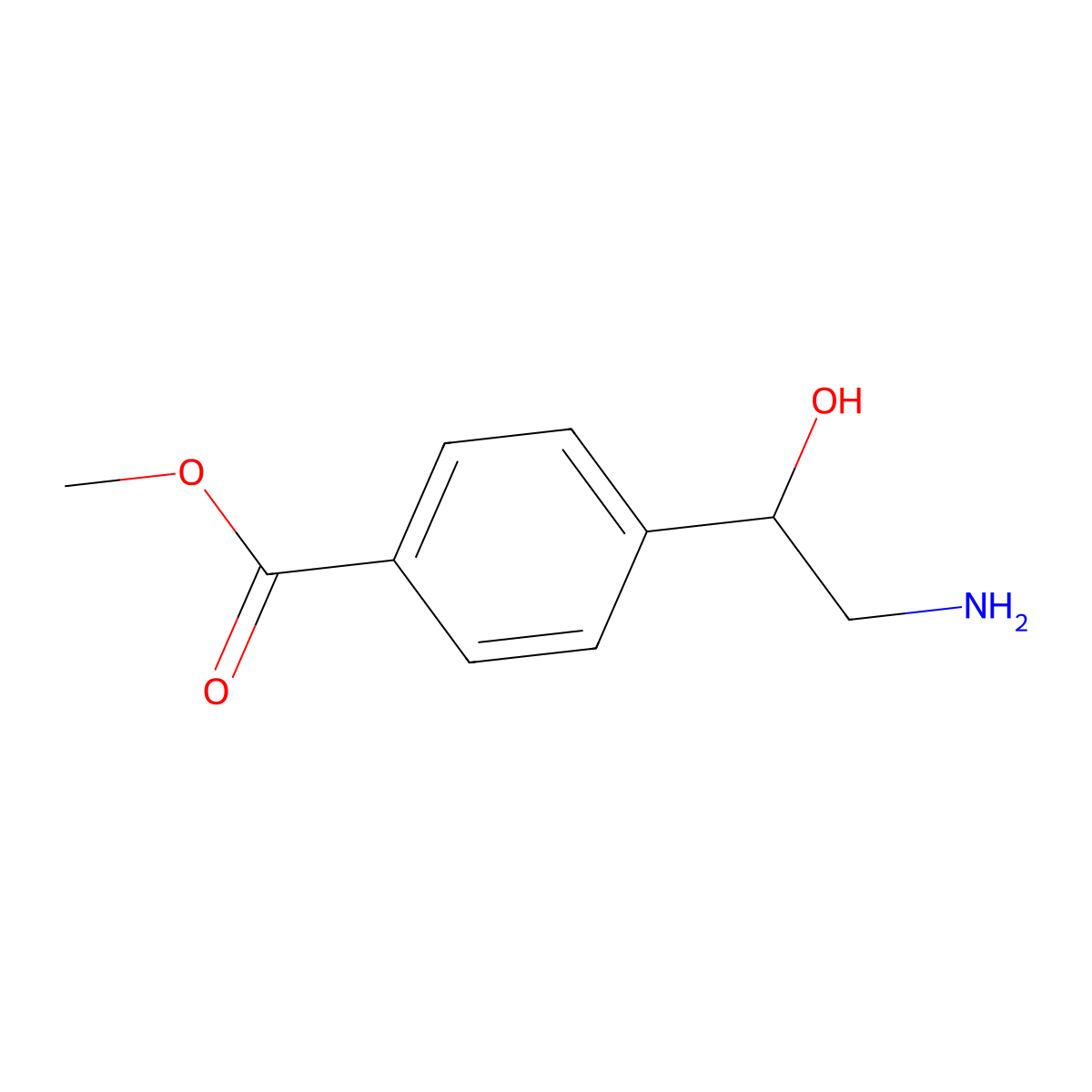 methyl 4-[(1R)-2-amino-1-hydroxyethyl]benzoate molecular structure, CAS 2227681-49-2