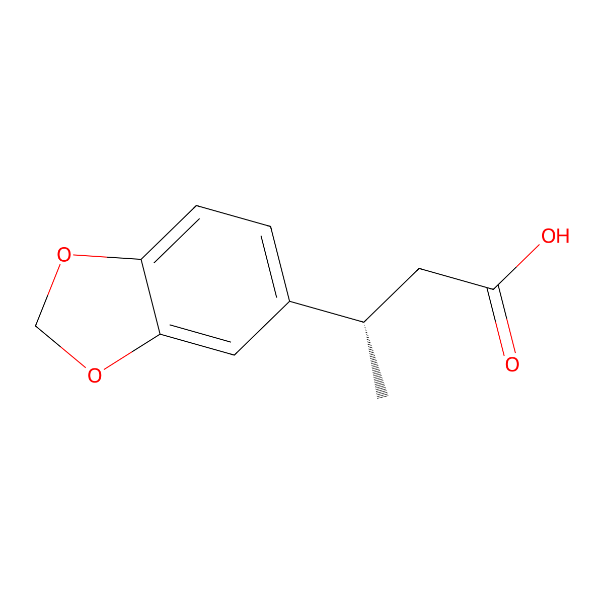 (3S)-3-(1,3-dioxaindan-5-yl)butanoic acid molecular structure, CAS 2227689-29-2