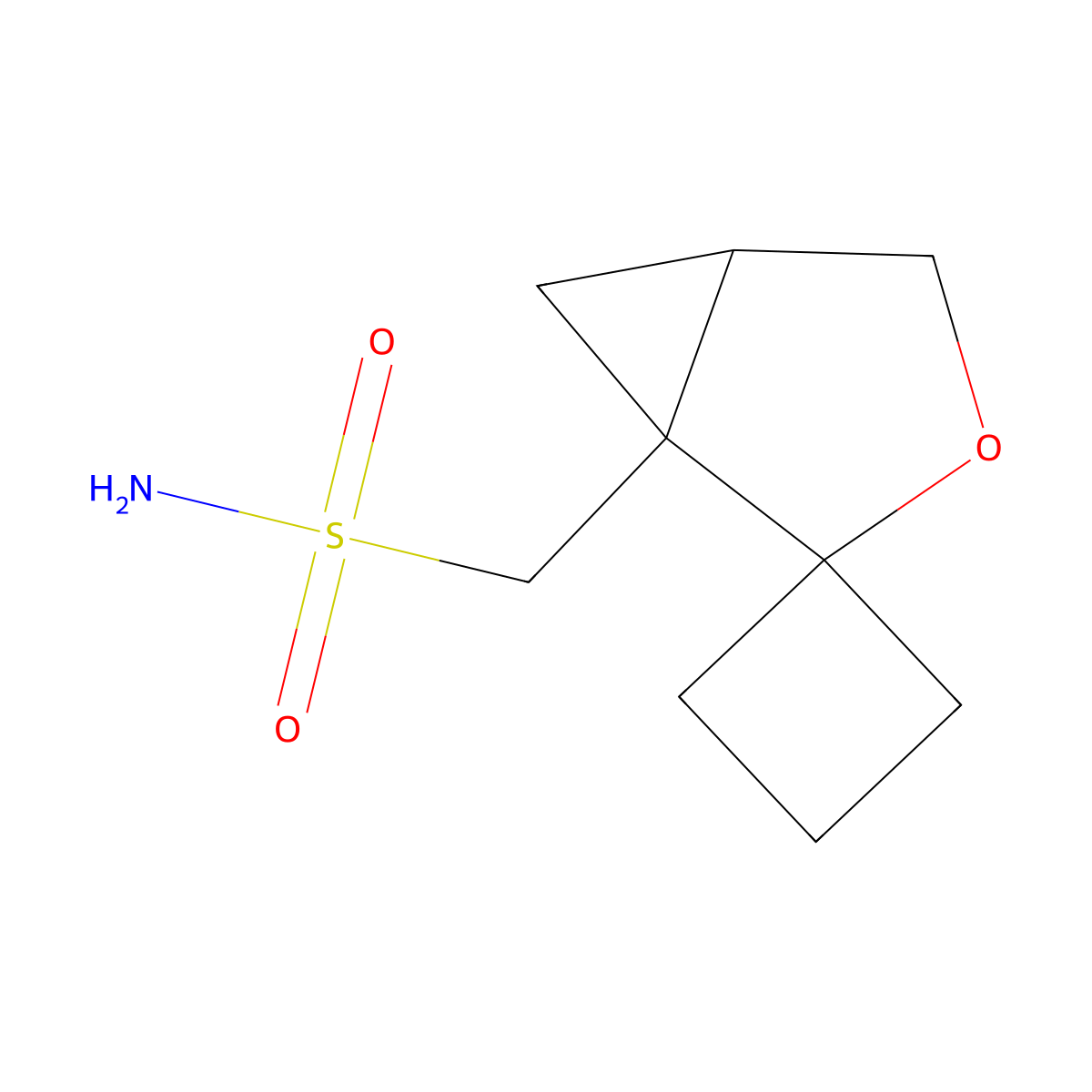 3-Oxaspiro[bicyclo[3.1.0]hexane-2,1'-cyclobutane]-1-ylmethanesulfonamide molecular structure, CAS 2227693-32-3