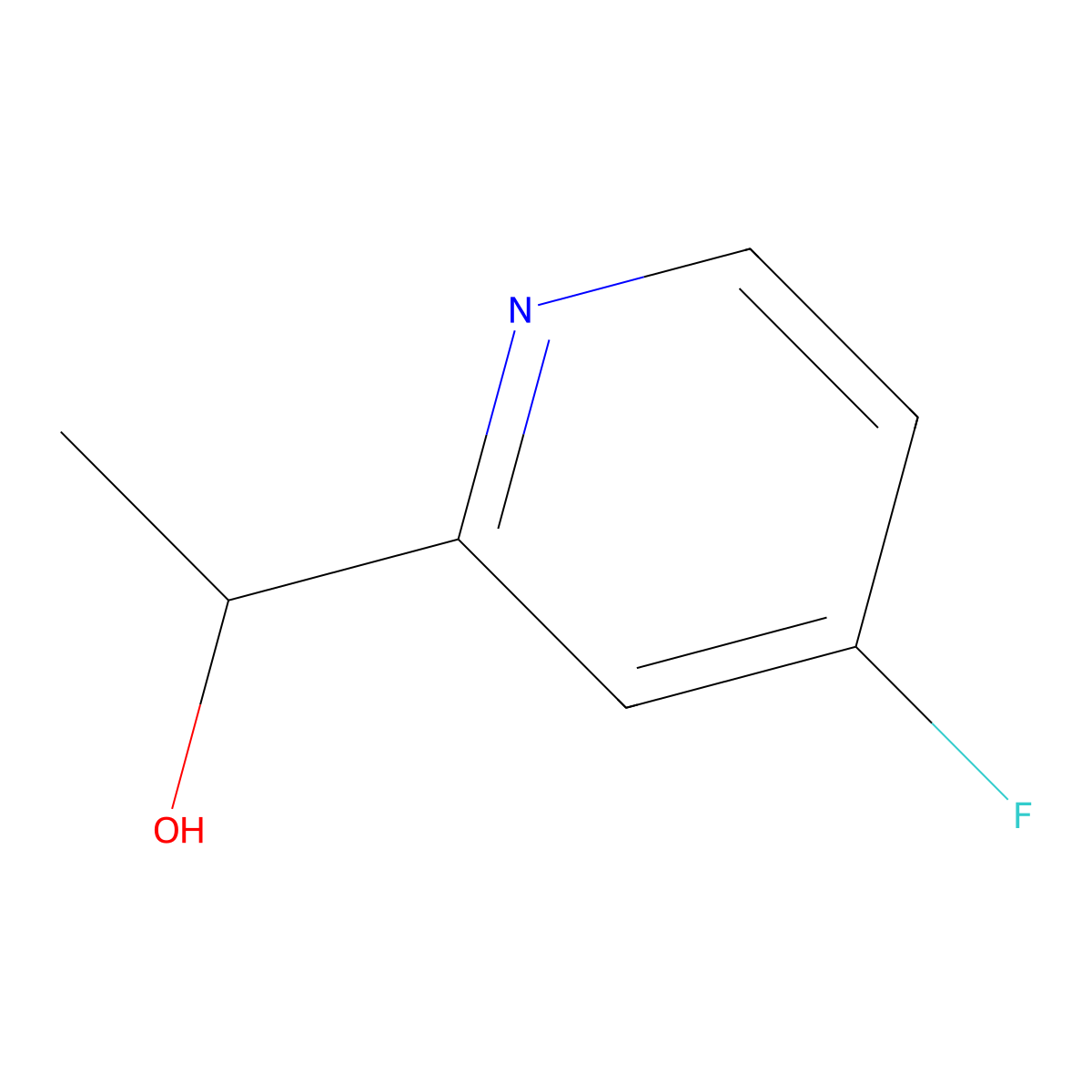 (1S)-1-(4-fluoropyridin-2-yl)ethan-1-ol molecular structure, CAS 2227696-68-4