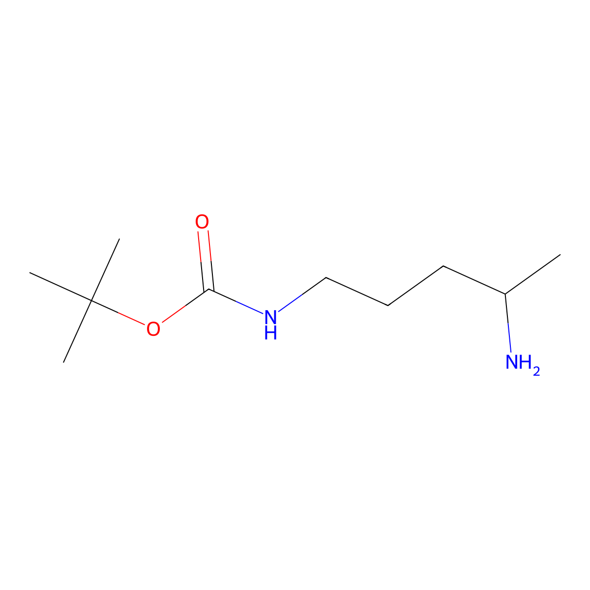 tert-butyl N-[(4R)-4-aminopentyl]carbamate molecular structure, CAS 2227716-55-2