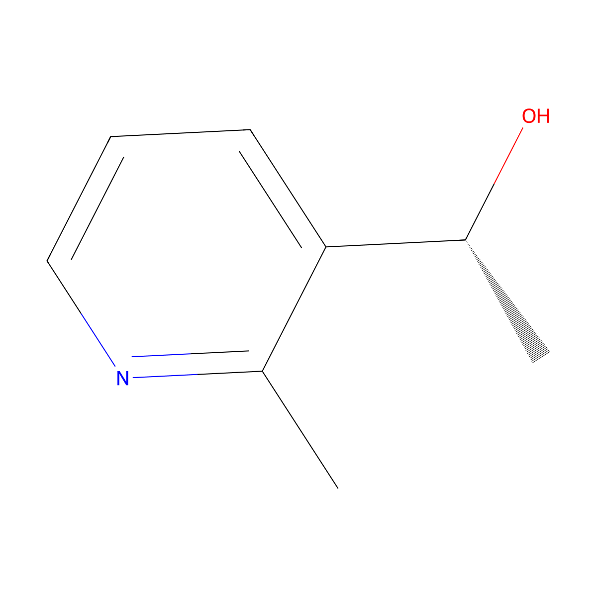 (1R)-1-(2-methylpyridin-3-yl)ethan-1-ol molecular structure, CAS 2227726-99-8
