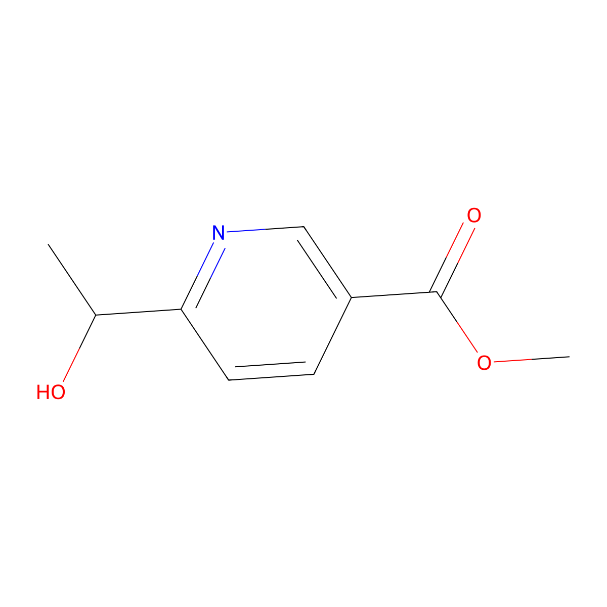 methyl 6-[(1S)-1-hydroxyethyl]pyridine-3-carboxylate molecular structure, CAS 2227727-27-5
