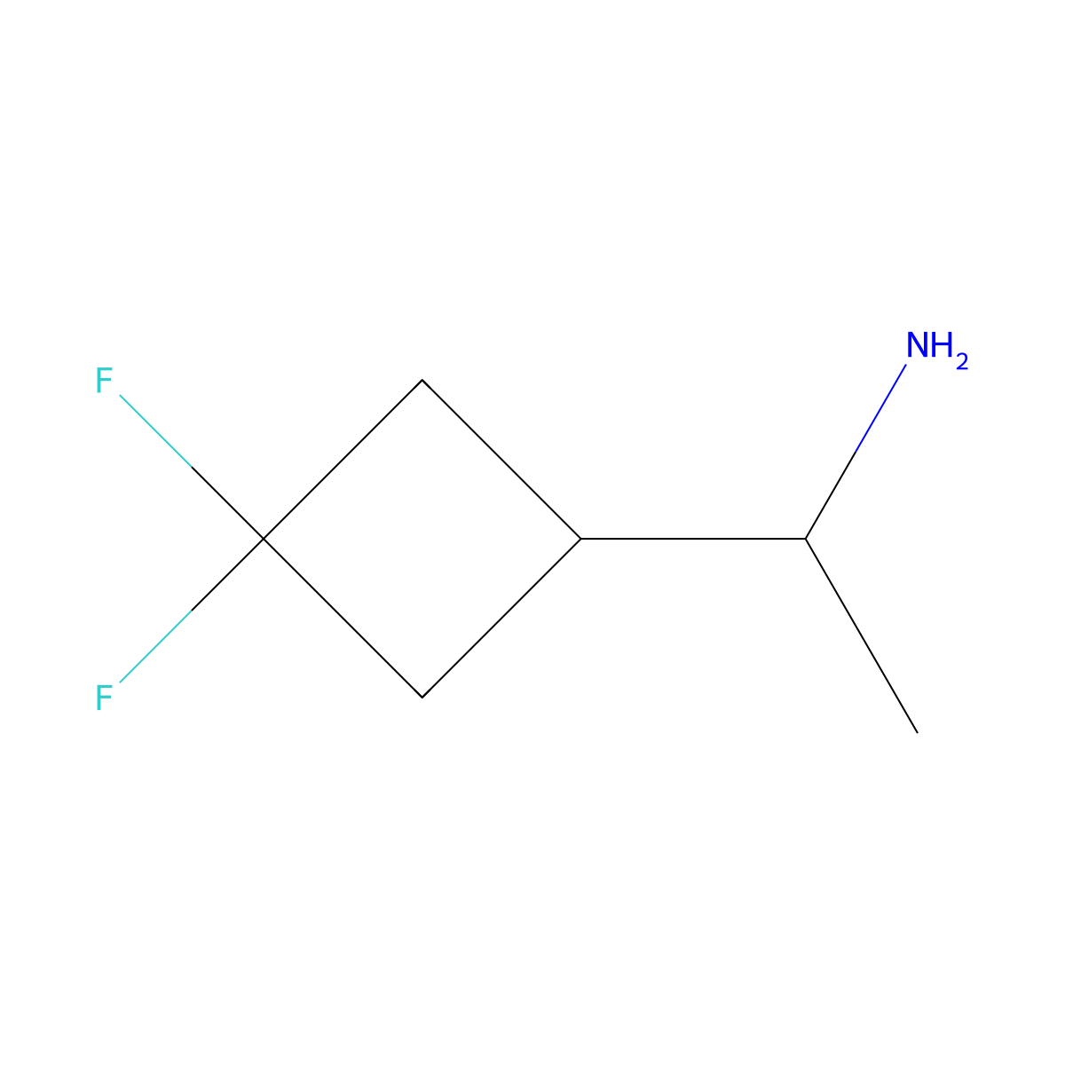(1S)-1-(3,3-difluorocyclobutyl)ethan-1-amine molecular structure, CAS 2227735-95-5