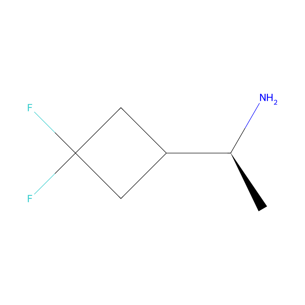 (1S)-1-(3,3-difluorocyclobutyl)ethan-1-amine molecular structure, CAS 2227735-95-5