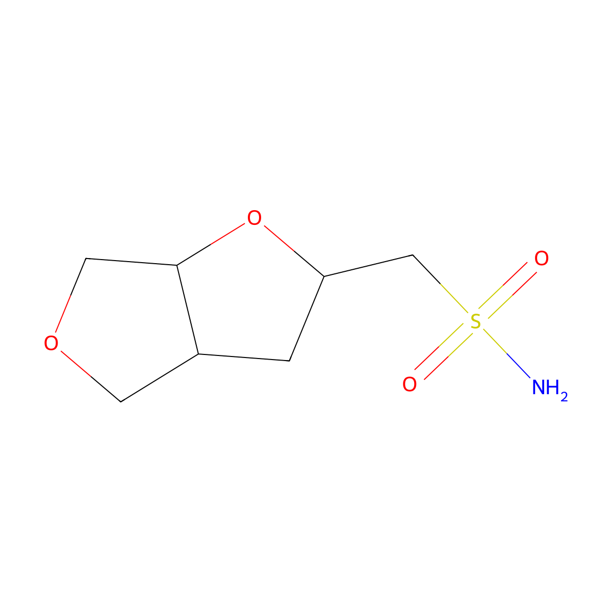 Hexahydrofuro[2,3-c]furan-2-ylmethanesulfonamide molecular structure, CAS 2227737-61-1