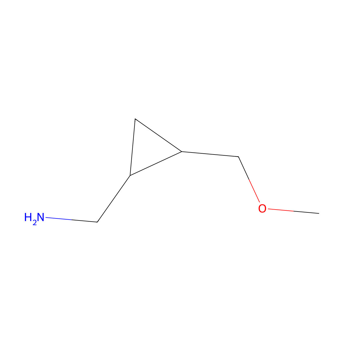 [(1R,2R)-2-(Methoxymethyl)cyclopropyl]methanamine molecular structure, CAS 2227748-21-0