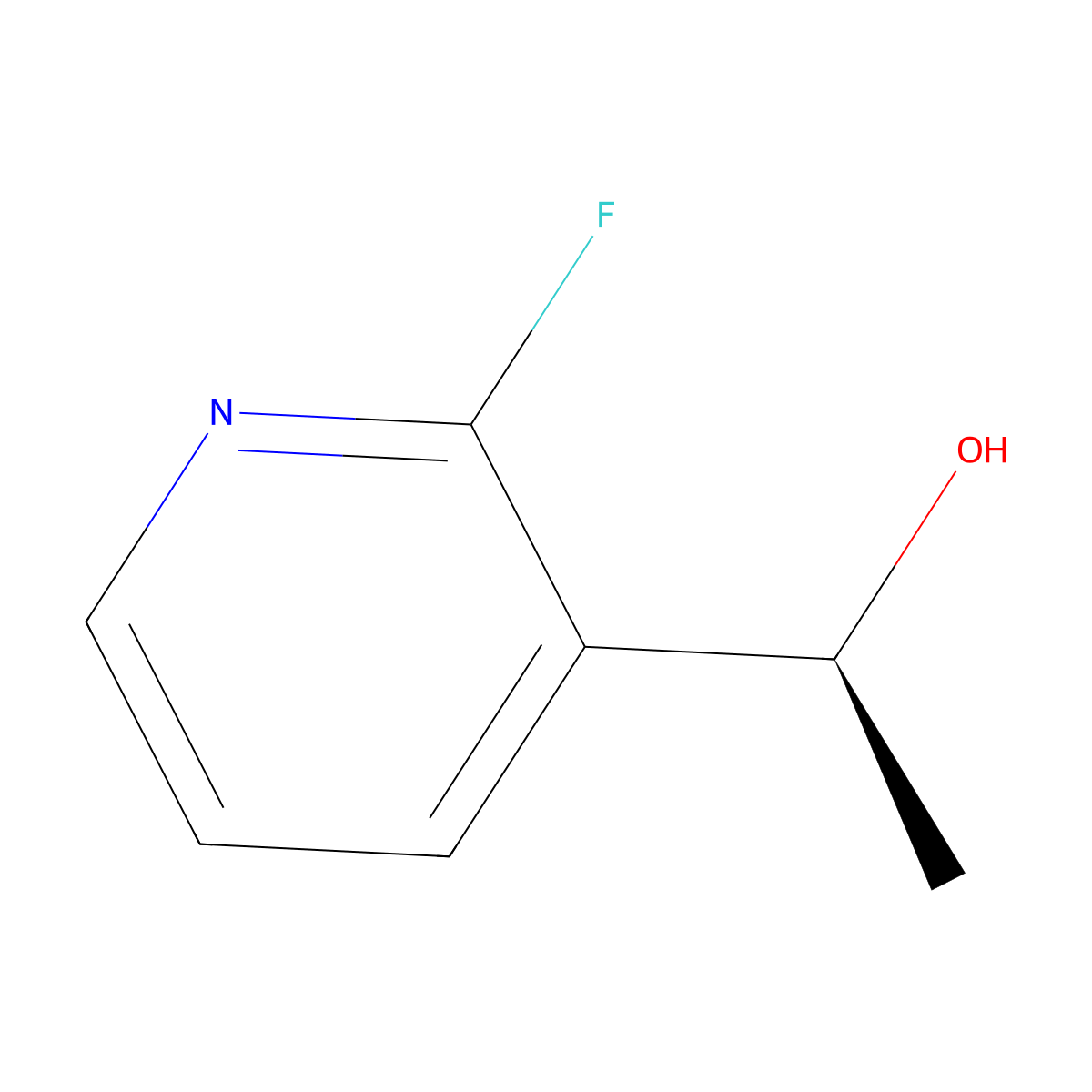 (1S)-1-(2-fluoropyridin-3-yl)ethan-1-ol molecular structure, CAS 2227754-92-7