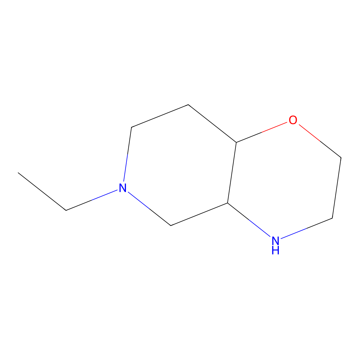 rac-(4aR,8aS)-6-ethyl-octahydro-2H-pyrido[4,3-b]morpholine molecular structure, CAS 2227763-91-7