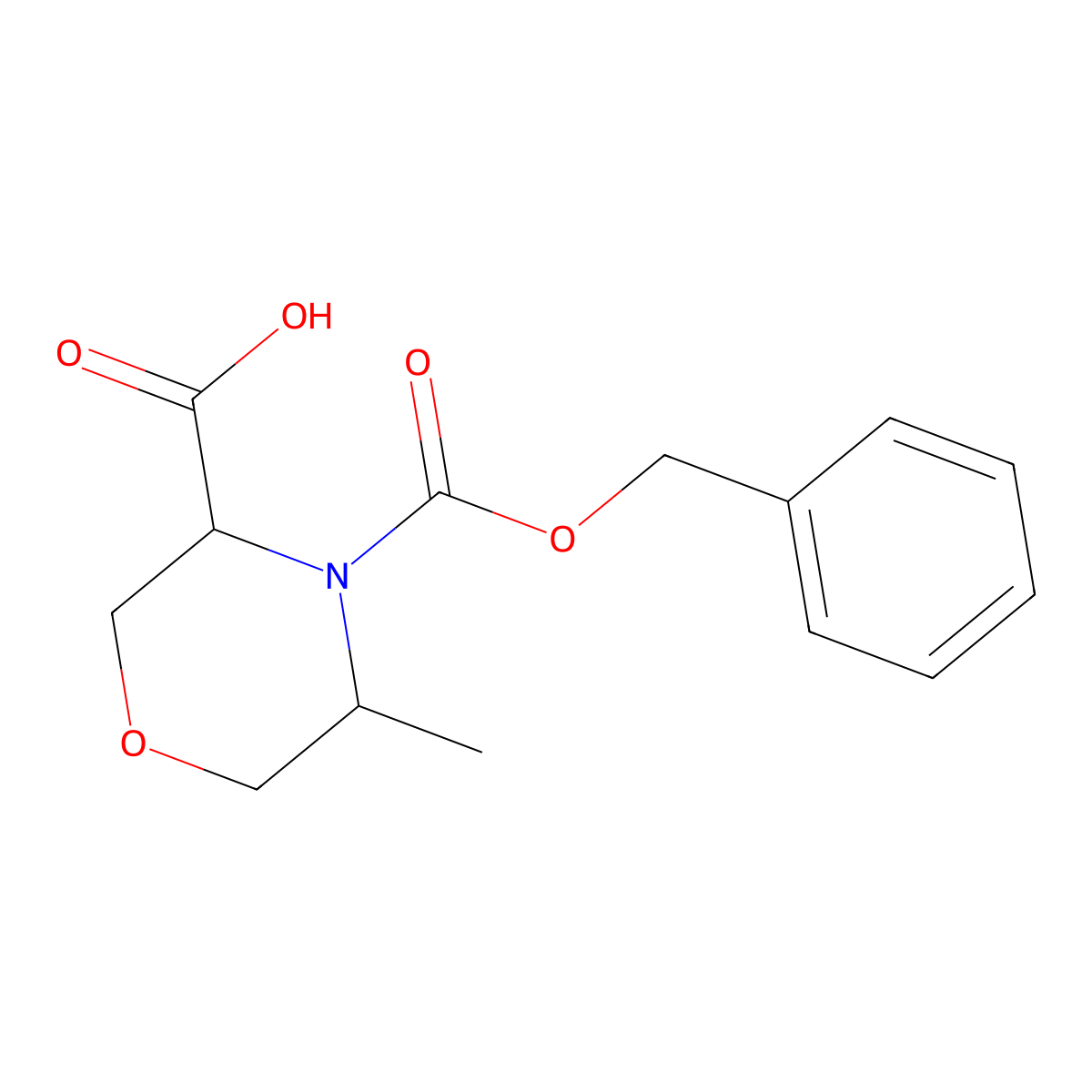 (3R,5R)-4-[(benzyloxy)carbonyl]-5-methylmorpholine-3-carboxylic acid molecular structure, CAS 2227768-96-7