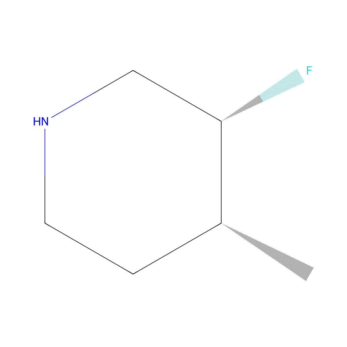 rac-(3R,4R)-3-fluoro-4-methylpiperidine molecular structure, CAS 2227779-88-4