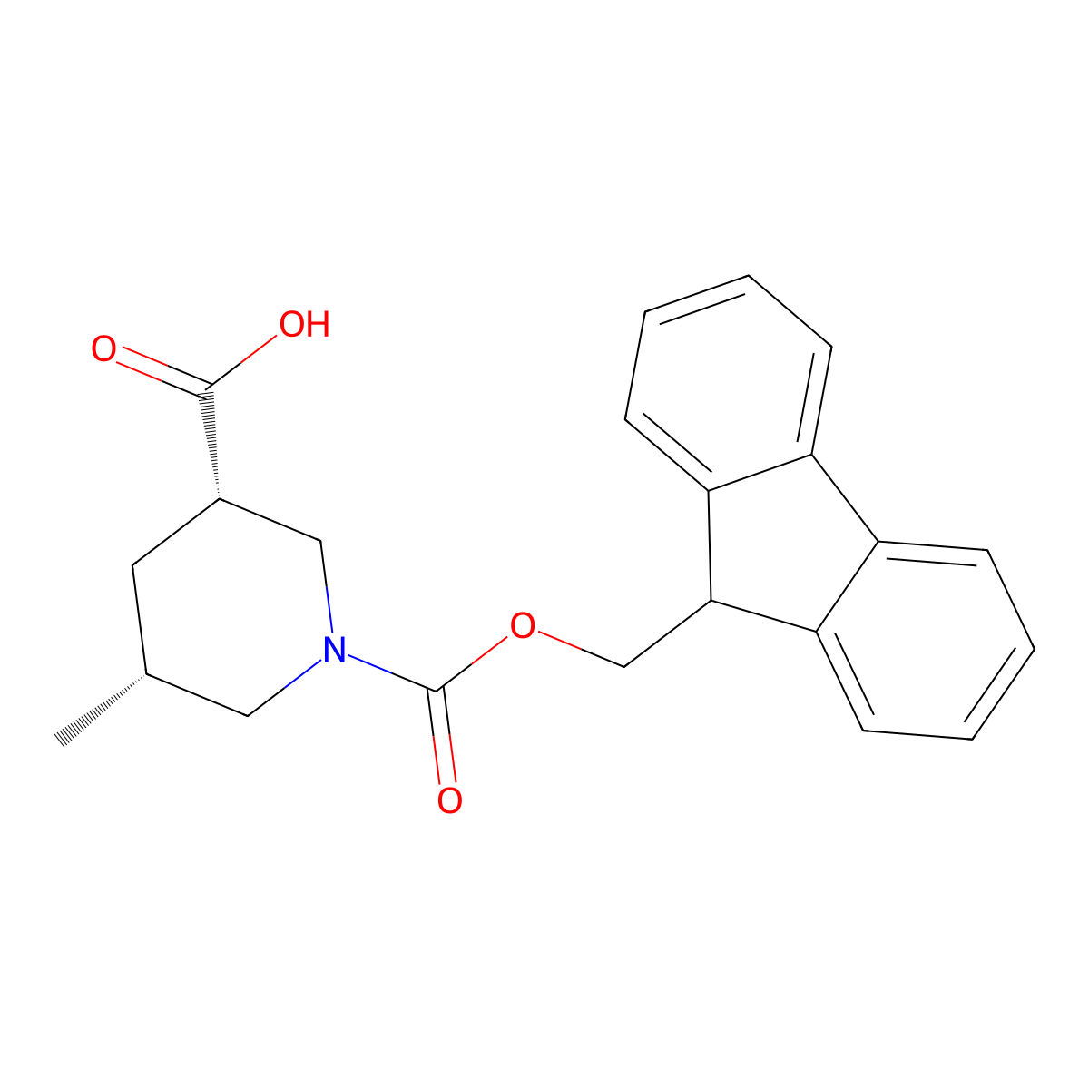 (3S,5R)-1-(9H-Fluoren-9-ylmethoxycarbonyl)-5-methylpiperidine-3-carboxylic acid molecular structure, CAS 2227788-89-6