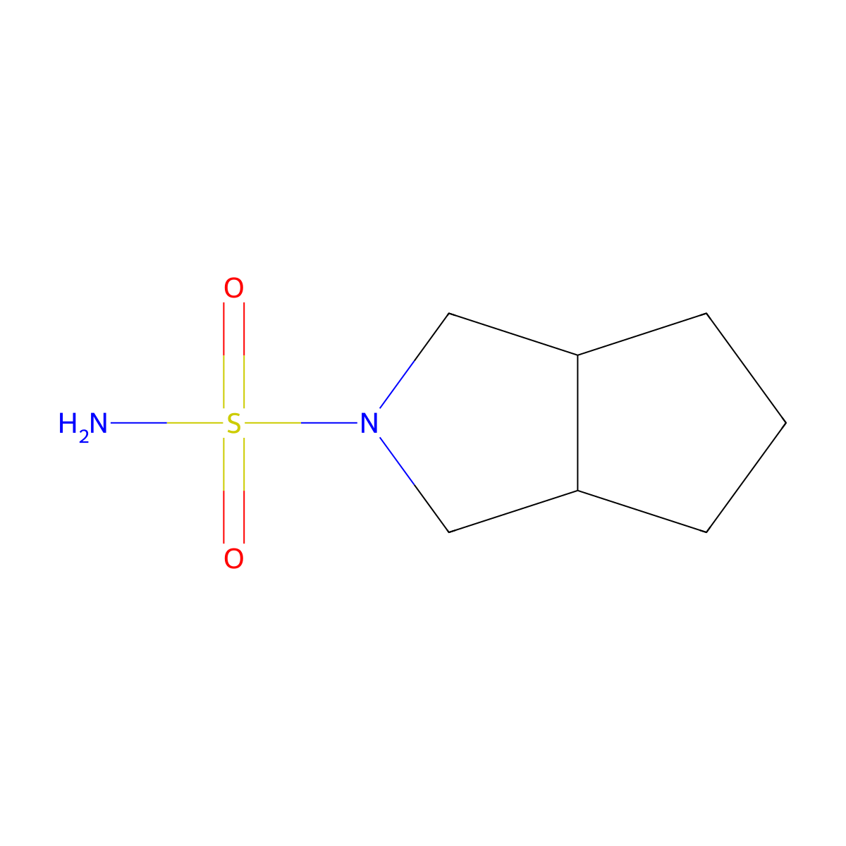 (3aR,6aS)-octahydrocyclopenta[c]pyrrole-2-sulfonamide molecular structure, CAS 2227790-93-2
