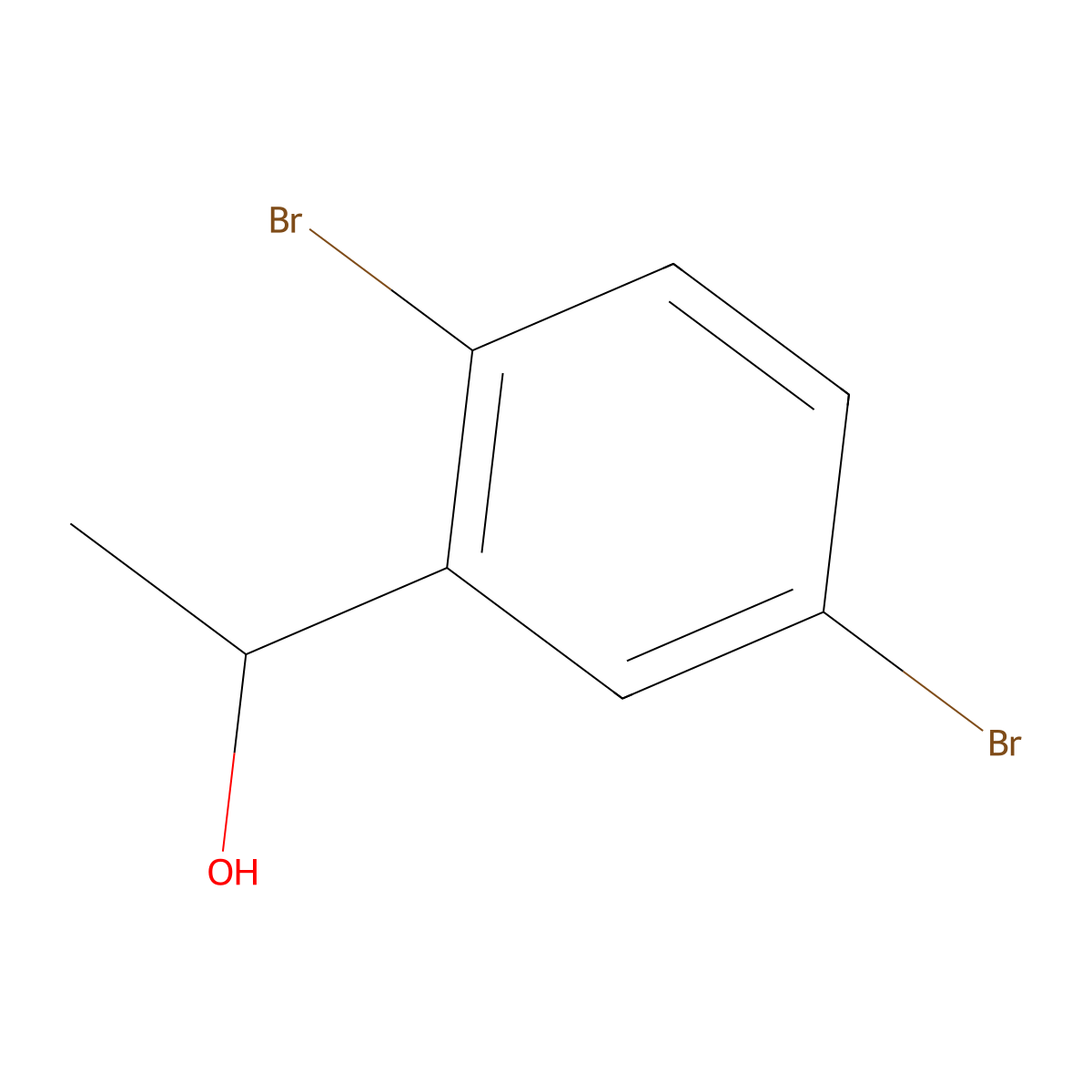 (1r)-1-(2,5-Dibromophenyl)ethan-1-ol molecular structure, CAS 2227805-52-7