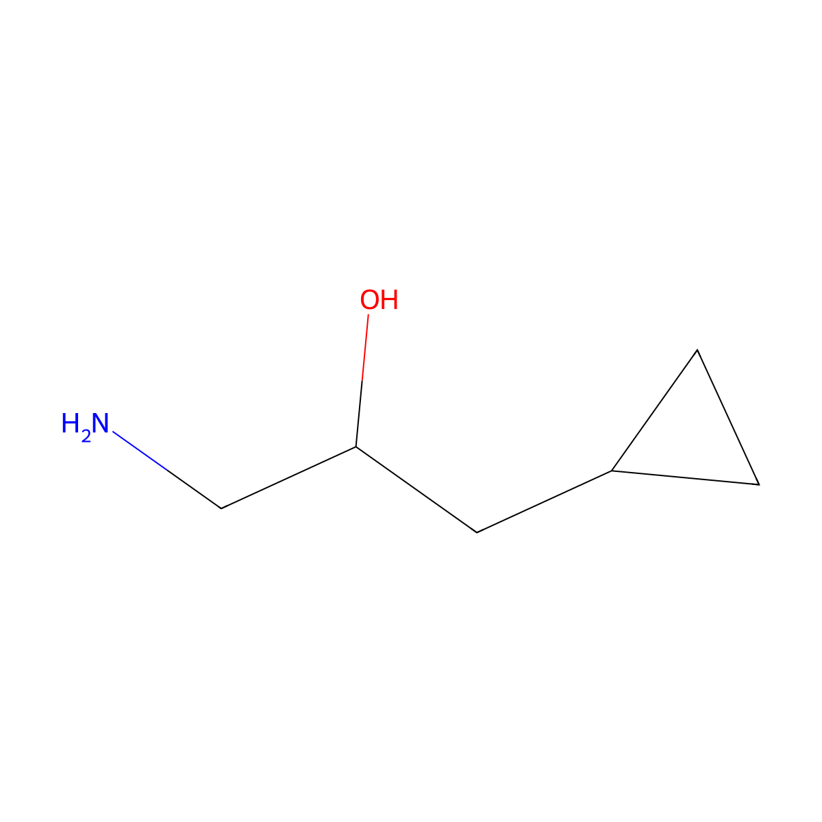 (2R)-1-amino-3-cyclopropylpropan-2-ol molecular structure, CAS 2227807-82-9