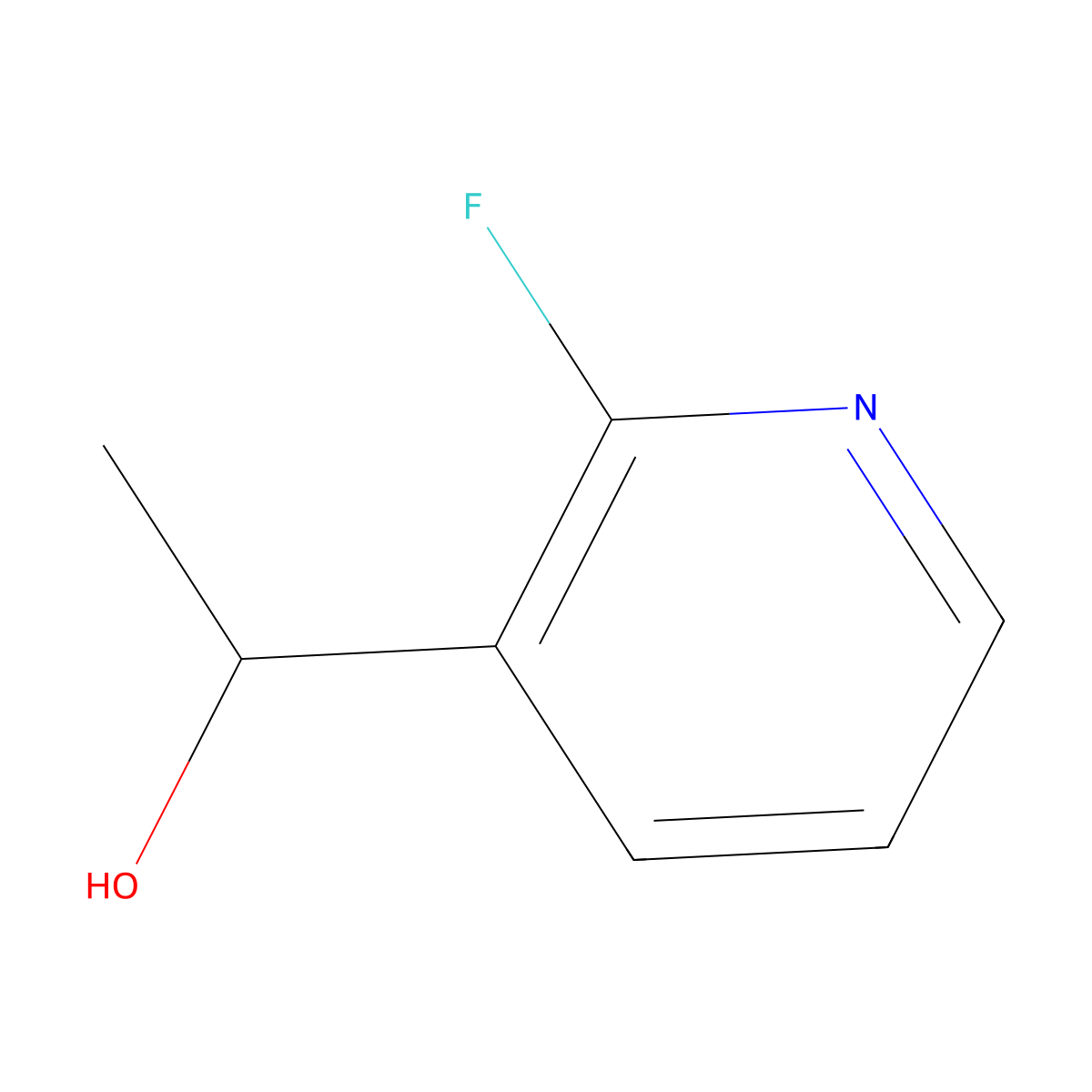 (1R)-1-(2-fluoropyridin-3-yl)ethan-1-ol molecular structure, CAS 2227811-28-9