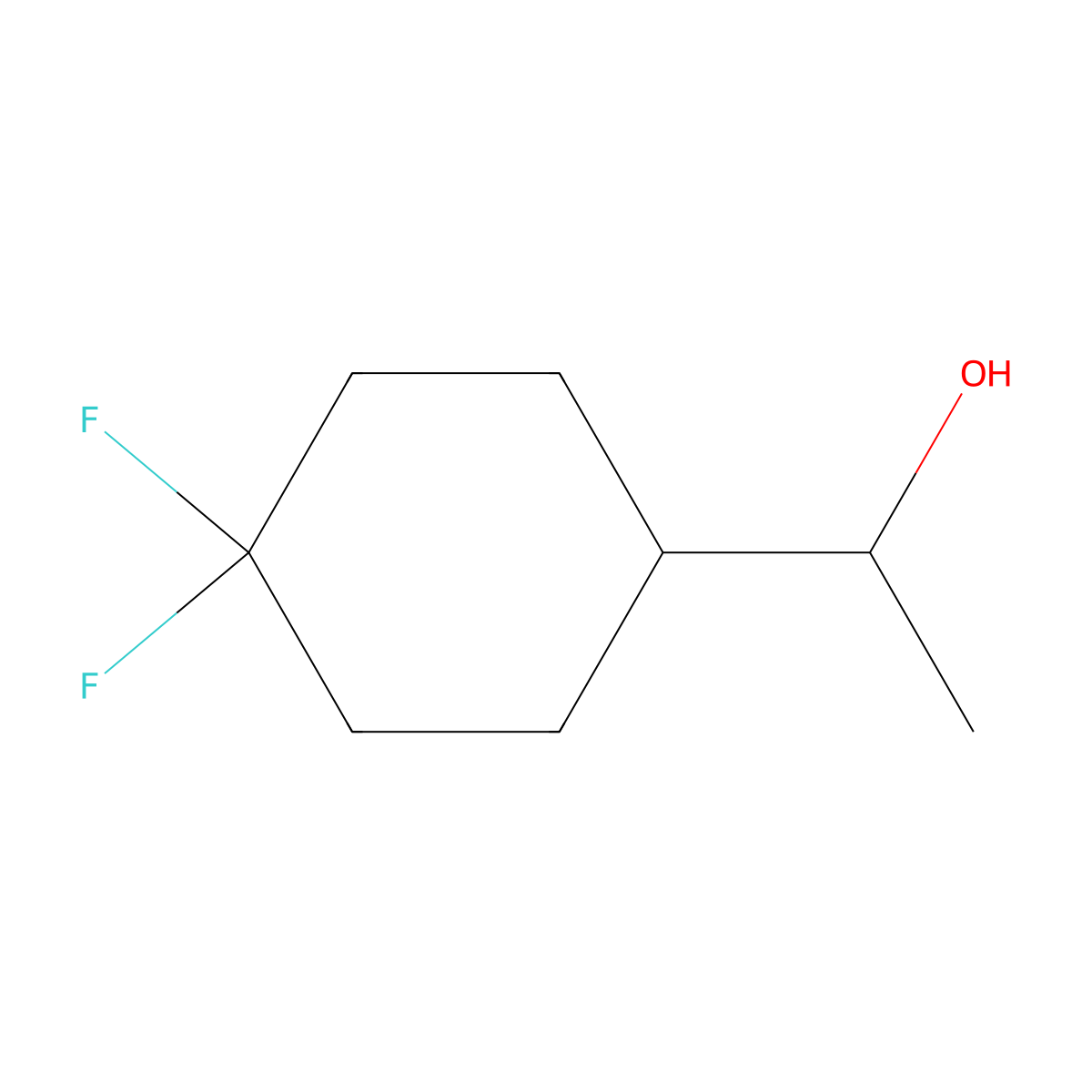 (S)-1-(4,4-Difluorocyclohexyl)ethanol molecular structure, CAS 2227828-44-4