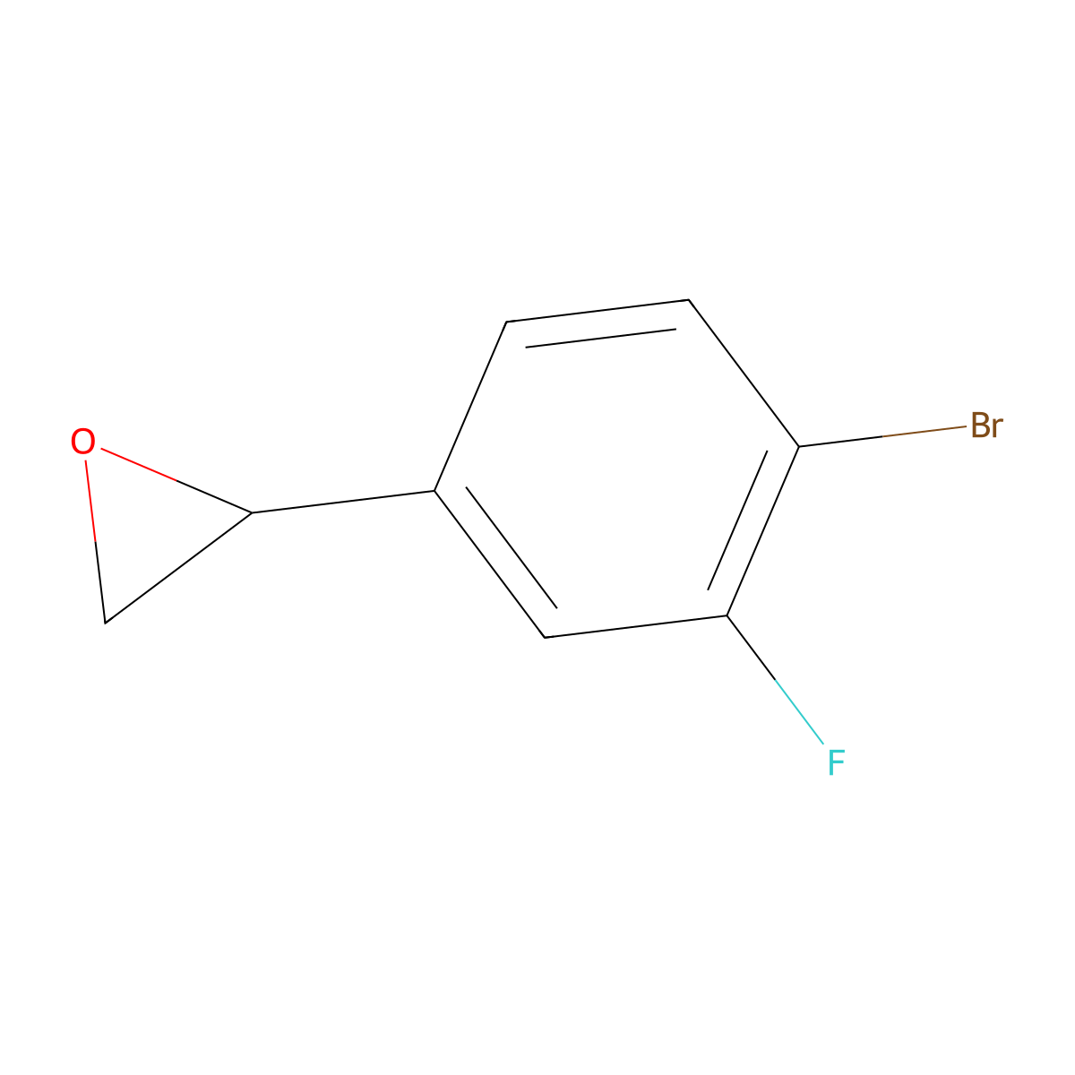(2R)-2-(4-bromo-3-fluorophenyl)oxirane molecular structure, CAS 2227833-64-7