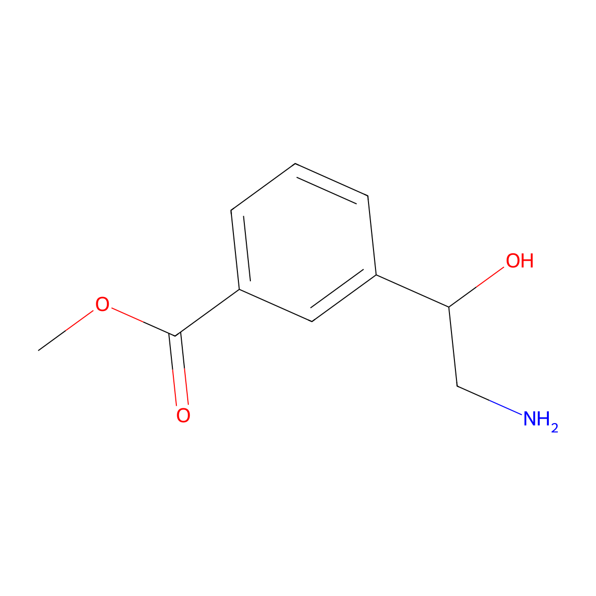 methyl 3-[(1R)-2-amino-1-hydroxyethyl]benzoate molecular structure, CAS 2227834-46-8