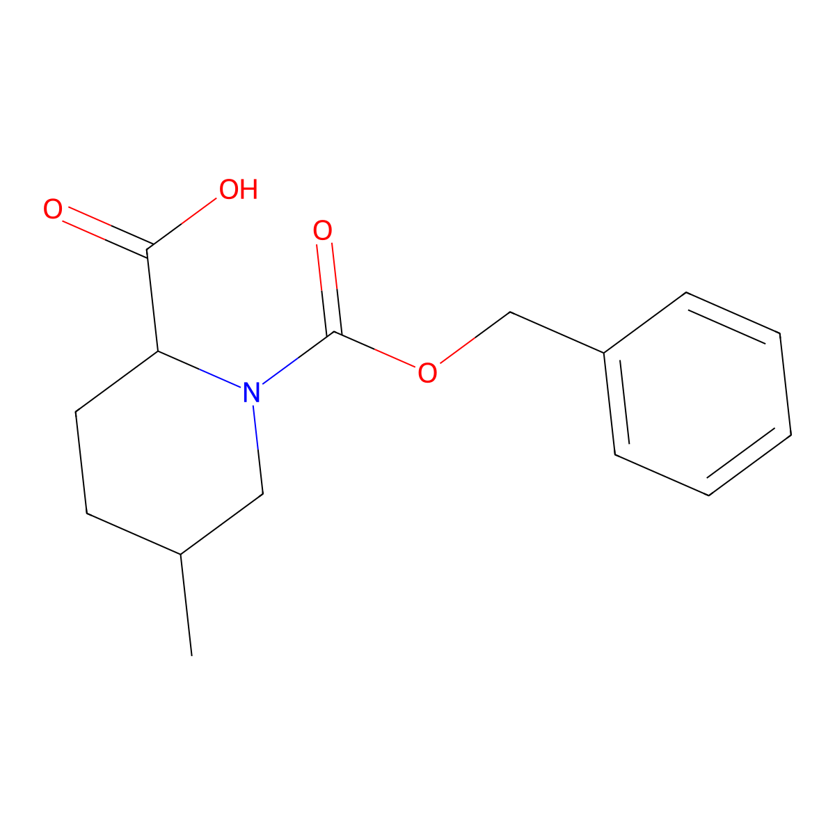 (2S,5R)-5-methyl-1-phenylmethoxycarbonylpiperidine-2-carboxylic acid molecular structure, CAS 2227840-42-6