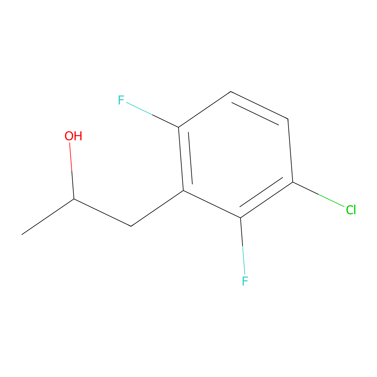 (2S)-1-(3-chloro-2,6-difluorophenyl)propan-2-ol molecular structure, CAS 2227844-63-3
