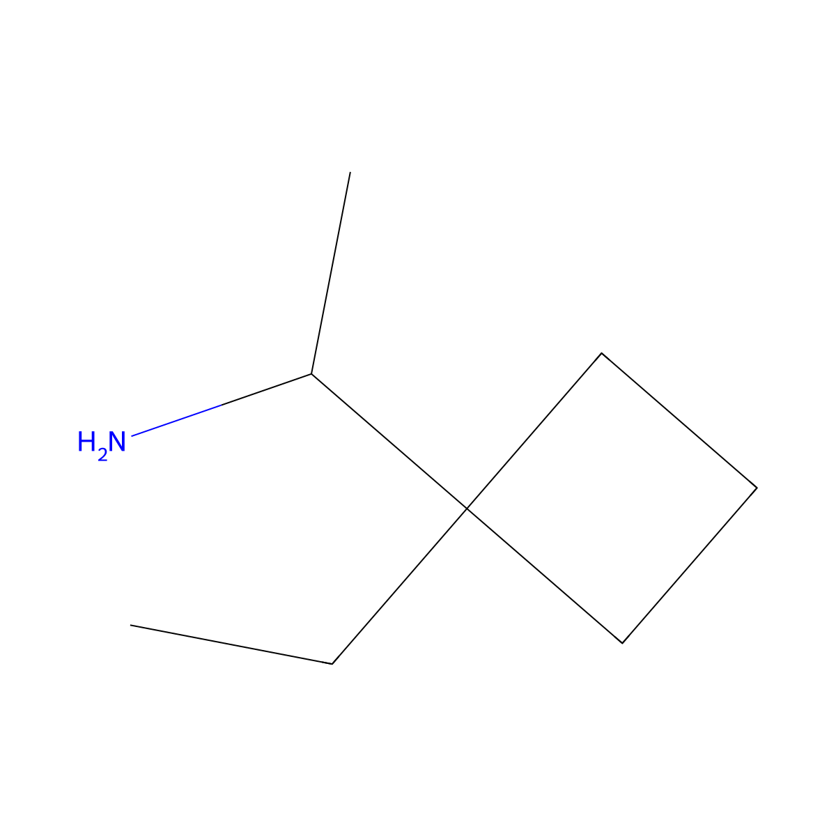 (1S)-1-(1-ethylcyclobutyl)ethan-1-amine molecular structure, CAS 2227844-89-3