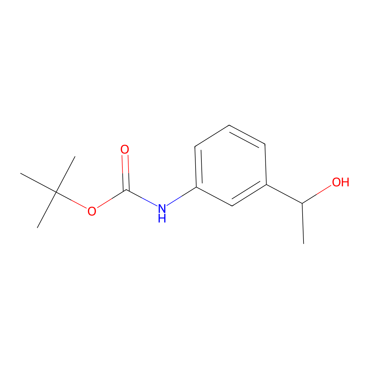 tert-butyl N-{3-[(1S)-1-hydroxyethyl]phenyl}carbamate molecular structure, CAS 2227848-39-5