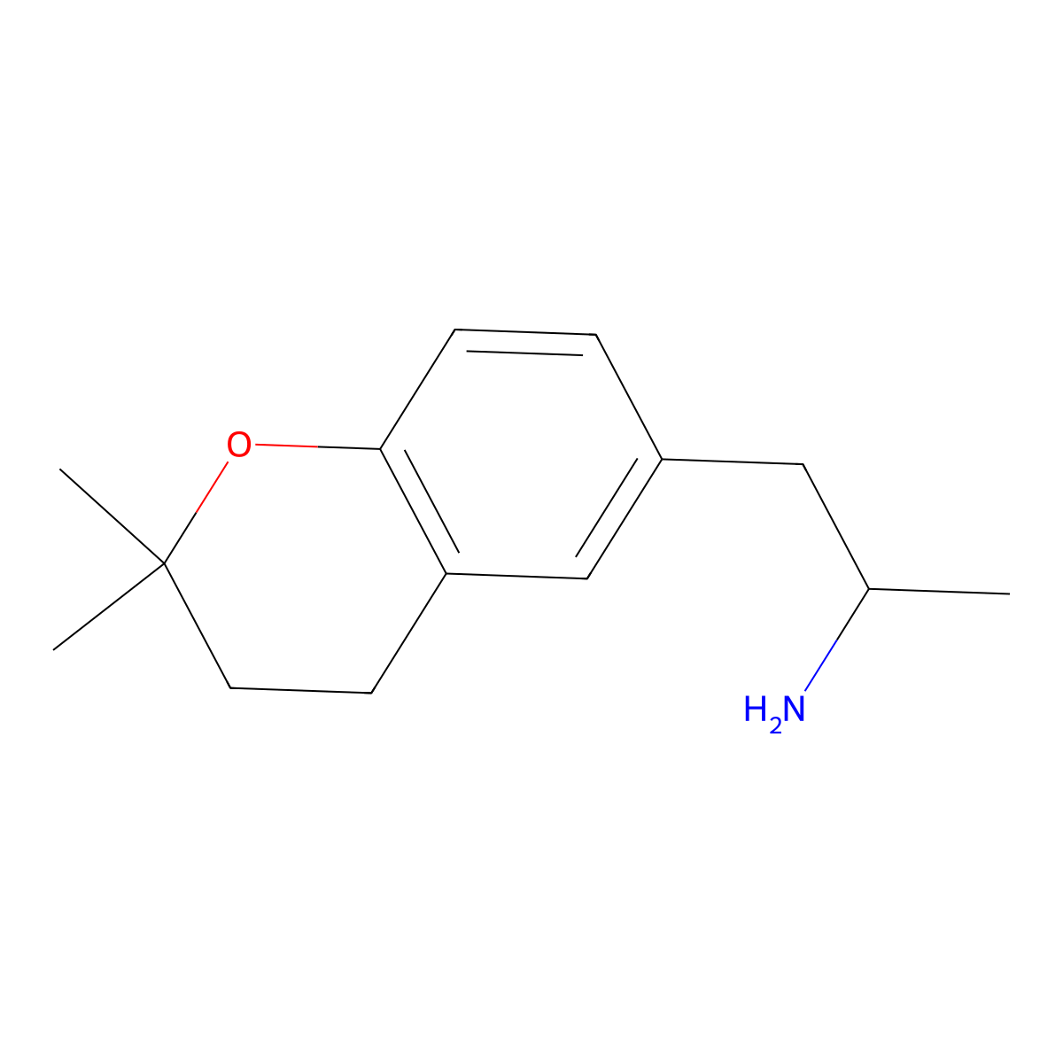 (2R)-1-(2,2-dimethyl-3,4-dihydro-2H-1-benzopyran-6-yl)propan-2-amine molecular structure, CAS 2227862-05-5