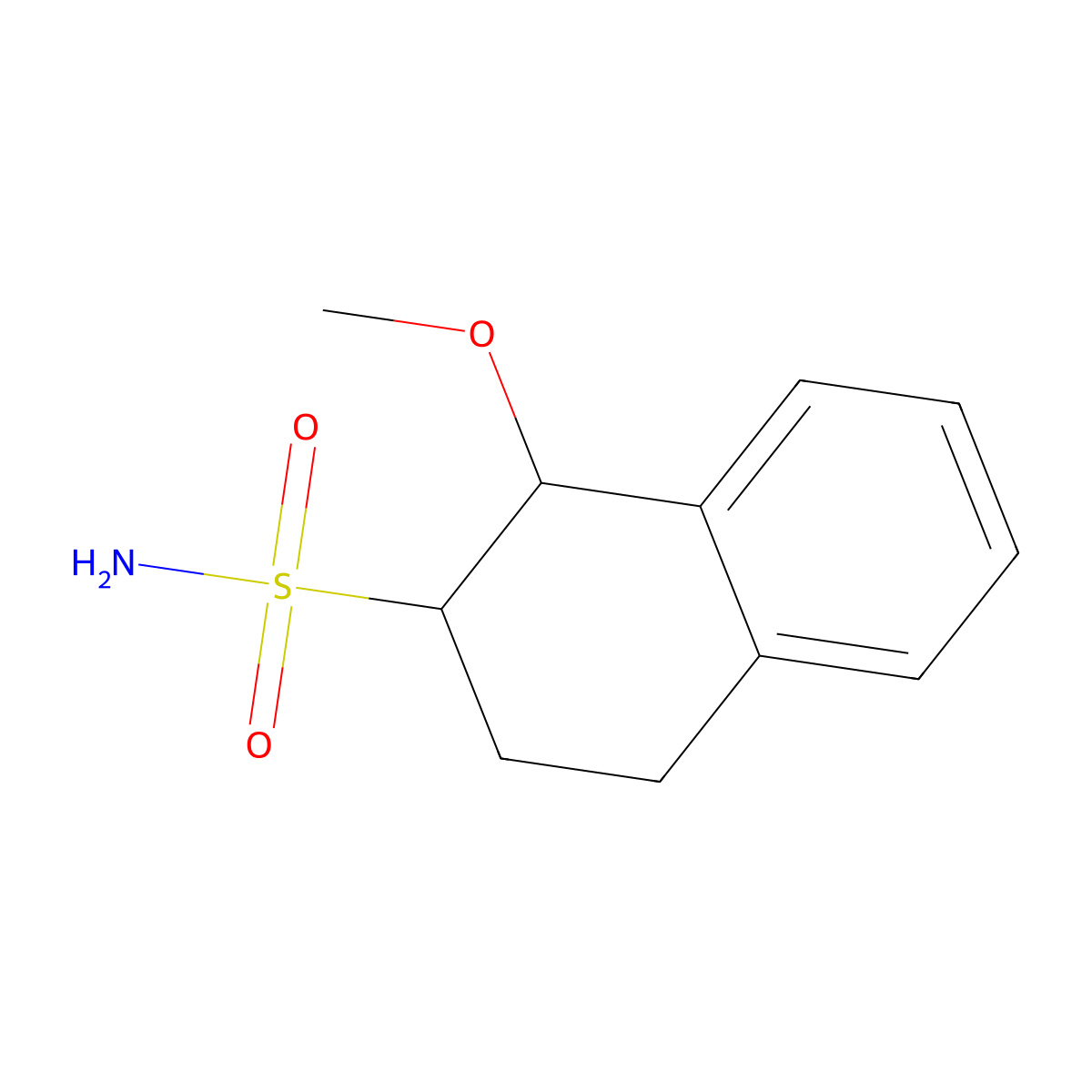 1-Methoxy-1,2,3,4-tetrahydronaphthalene-2-sulfonamide molecular structure, CAS 2227868-00-8