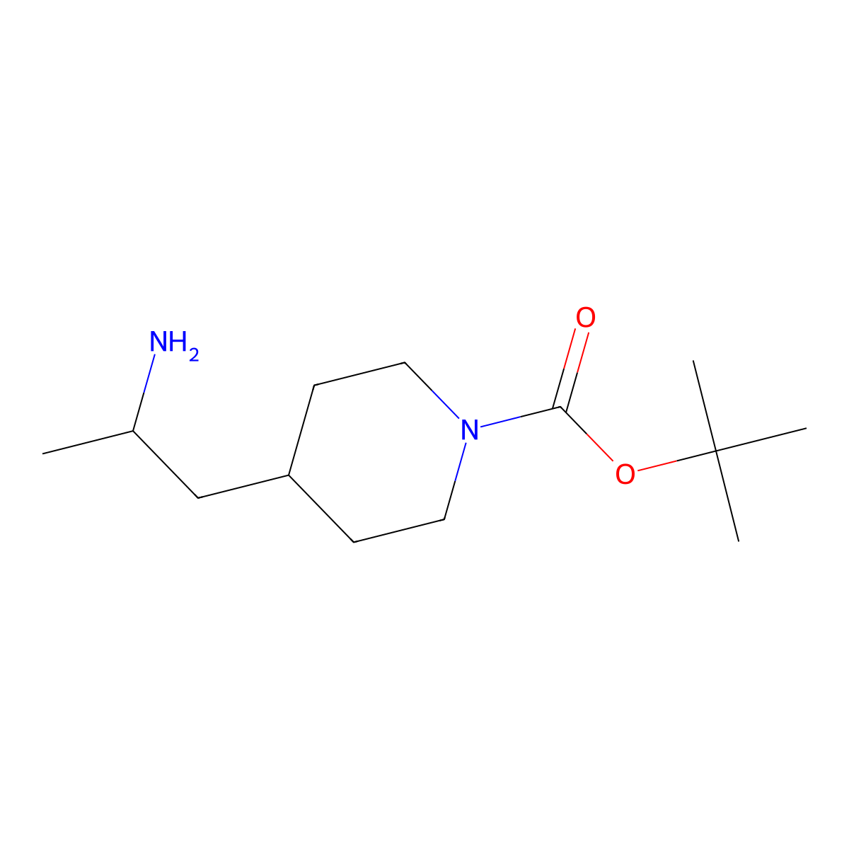 tert-butyl 4-[(2R)-2-aminopropyl]piperidine-1-carboxylate molecular structure, CAS 2227893-63-0