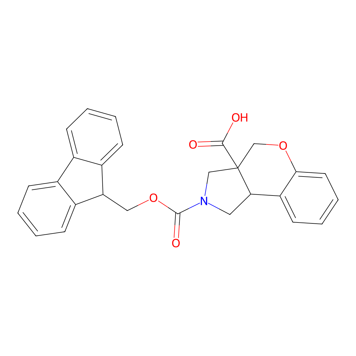 rac-(2R,6R)-4-{[(9H-fluoren-9-yl)methoxy]carbonyl}-8-oxa-4-azatricyclo[7.4.0.0,2,6]trideca-1(13),9,11-triene-6-carboxylic acid molecular structure, CAS 2227898-21-5