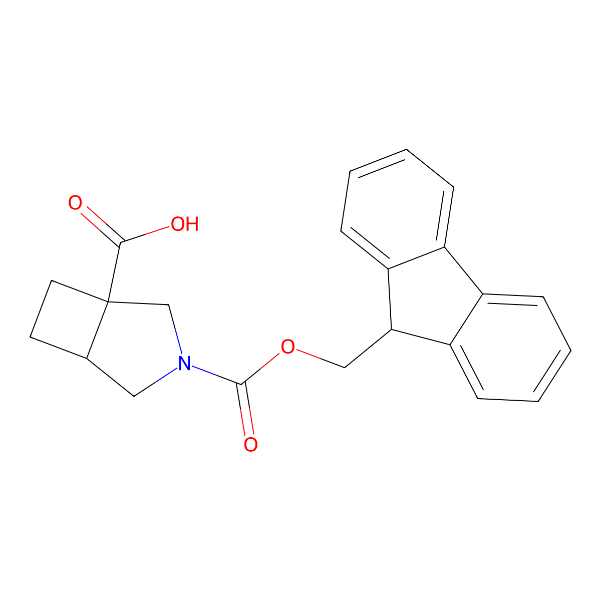 (1R,5R)-3-(((9H-fluoren-9-yl)methoxy)carbonyl)-3-azabicyclo[3.2.0]heptane-1-carboxylic acid molecular structure, CAS 2227905-02-2