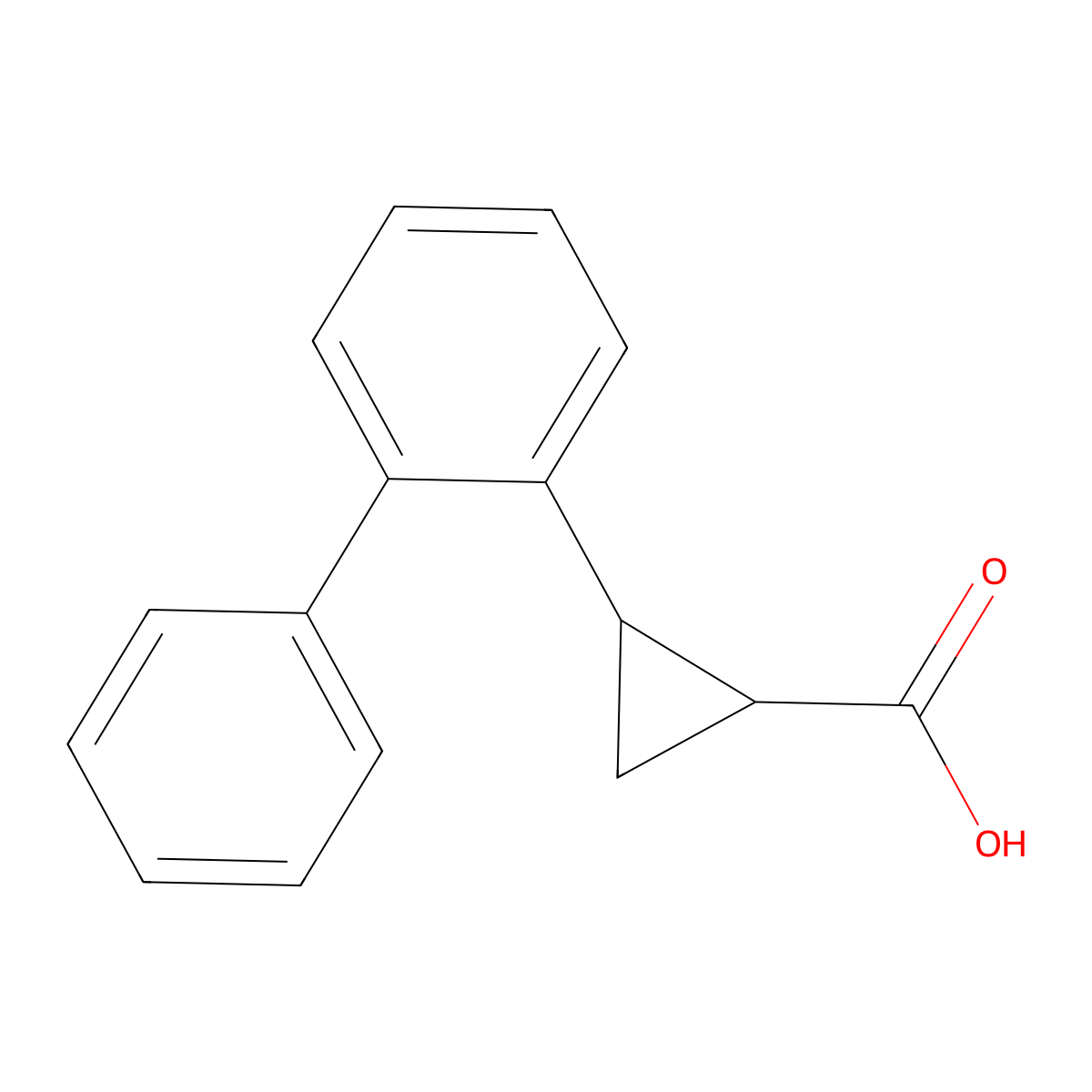 (1R,2R)-2-([1,1'-Biphenyl]-2-yl)cyclopropane-1-carboxylic acid molecular structure, CAS 2227911-76-2