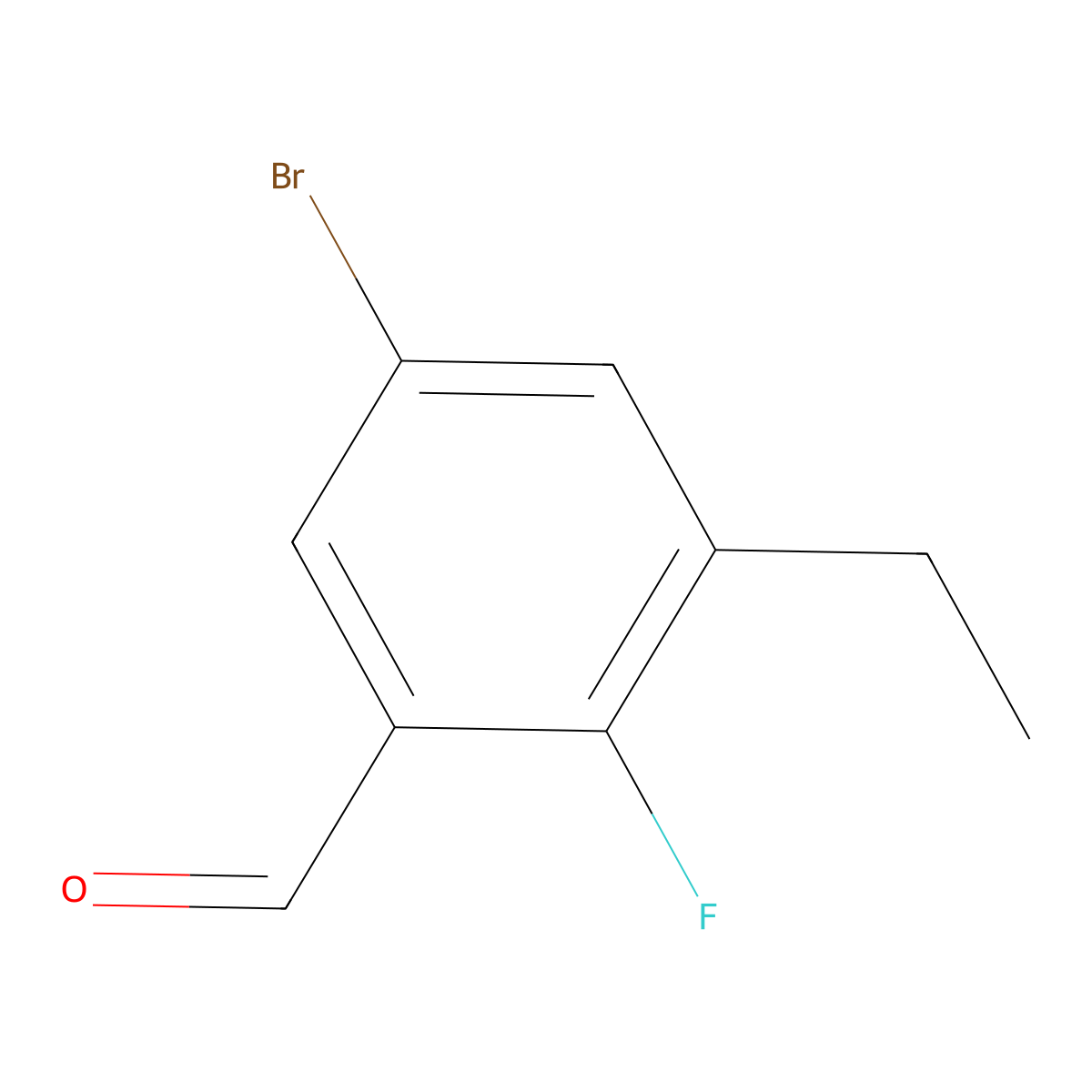5-Bromo-3-ethyl-2-fluorobenzaldehyde molecular structure, CAS 2227968-56-9
