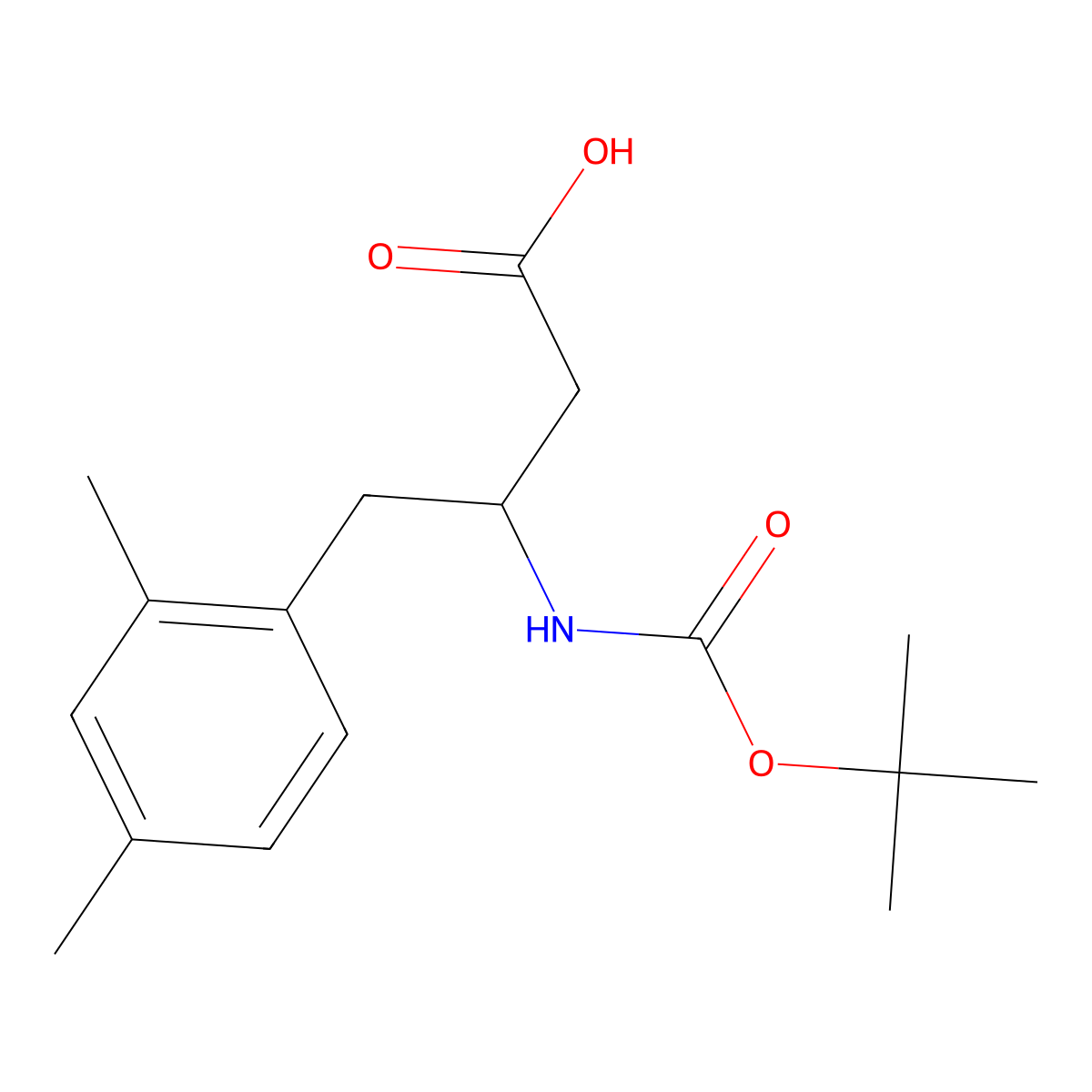 3-{[(Tert-butoxy)carbonyl]amino}-4-(2,4-dimethylphenyl)butanoic acid molecular structure, CAS 2227989-55-9