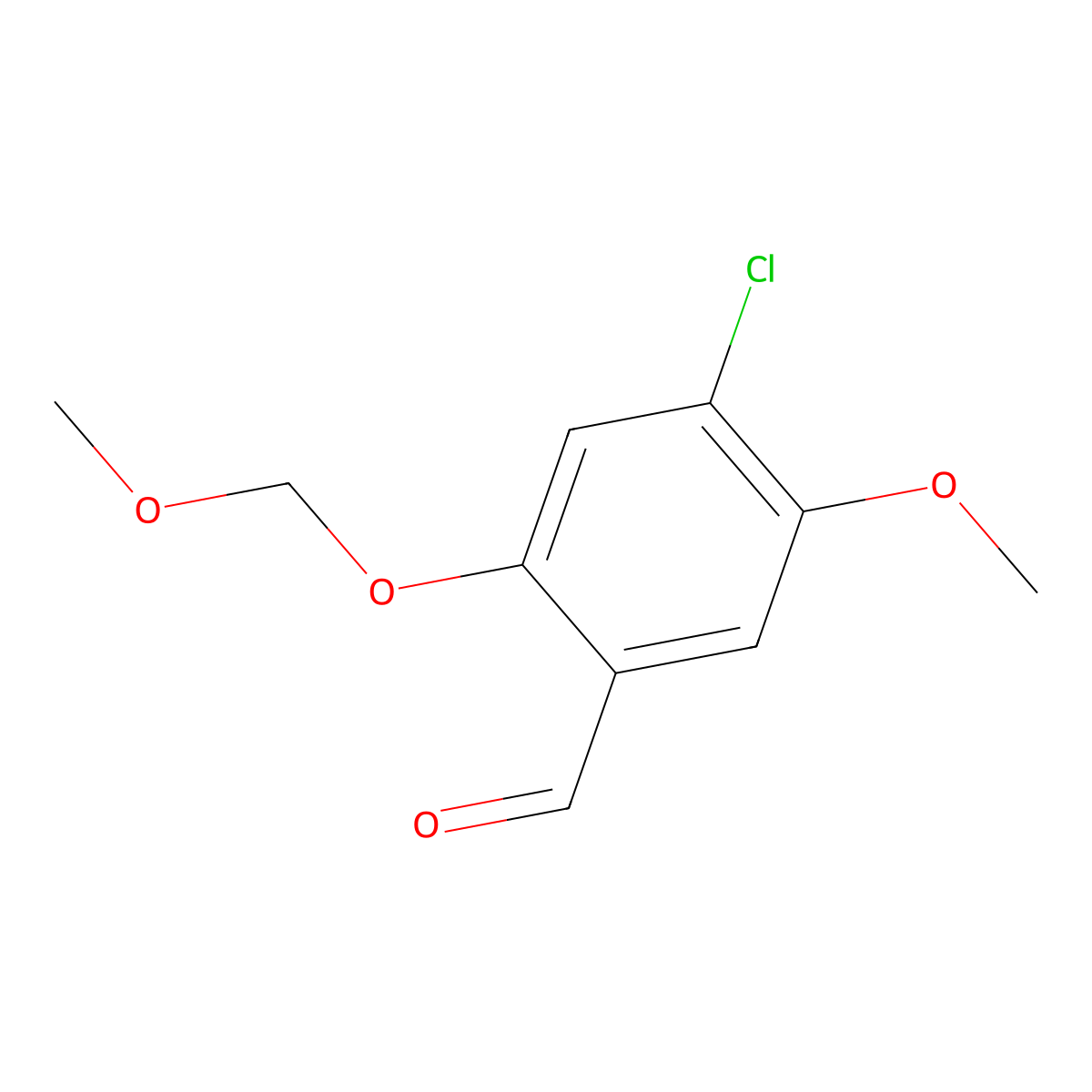 4-Chloro-5-methoxy-2-(methoxymethoxy)benzaldehyde molecular structure, CAS 2227989-60-6