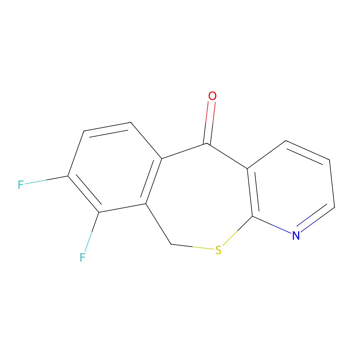8,9-Difluorobenzo[5,6]thiepino[2,3-b]pyridin-5(10H)-one molecular structure, CAS 2227989-65-1