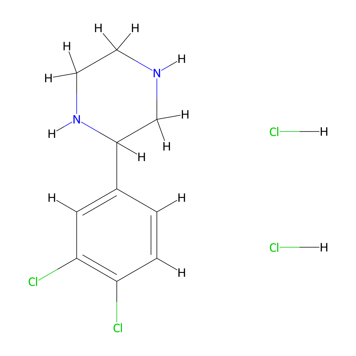 2-(3,4-Dichlorophenyl)piperazine Dihydrochloride molecular structure, CAS 2227989-83-3