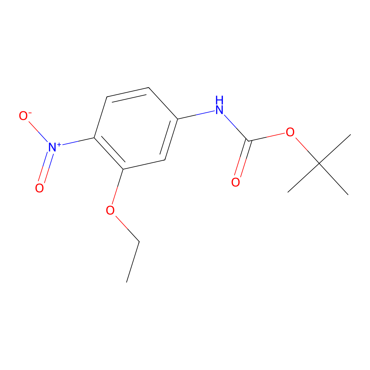 tert-butyl N-(3-ethoxy-4-nitrophenyl)carbamate molecular structure, CAS 2227989-88-8