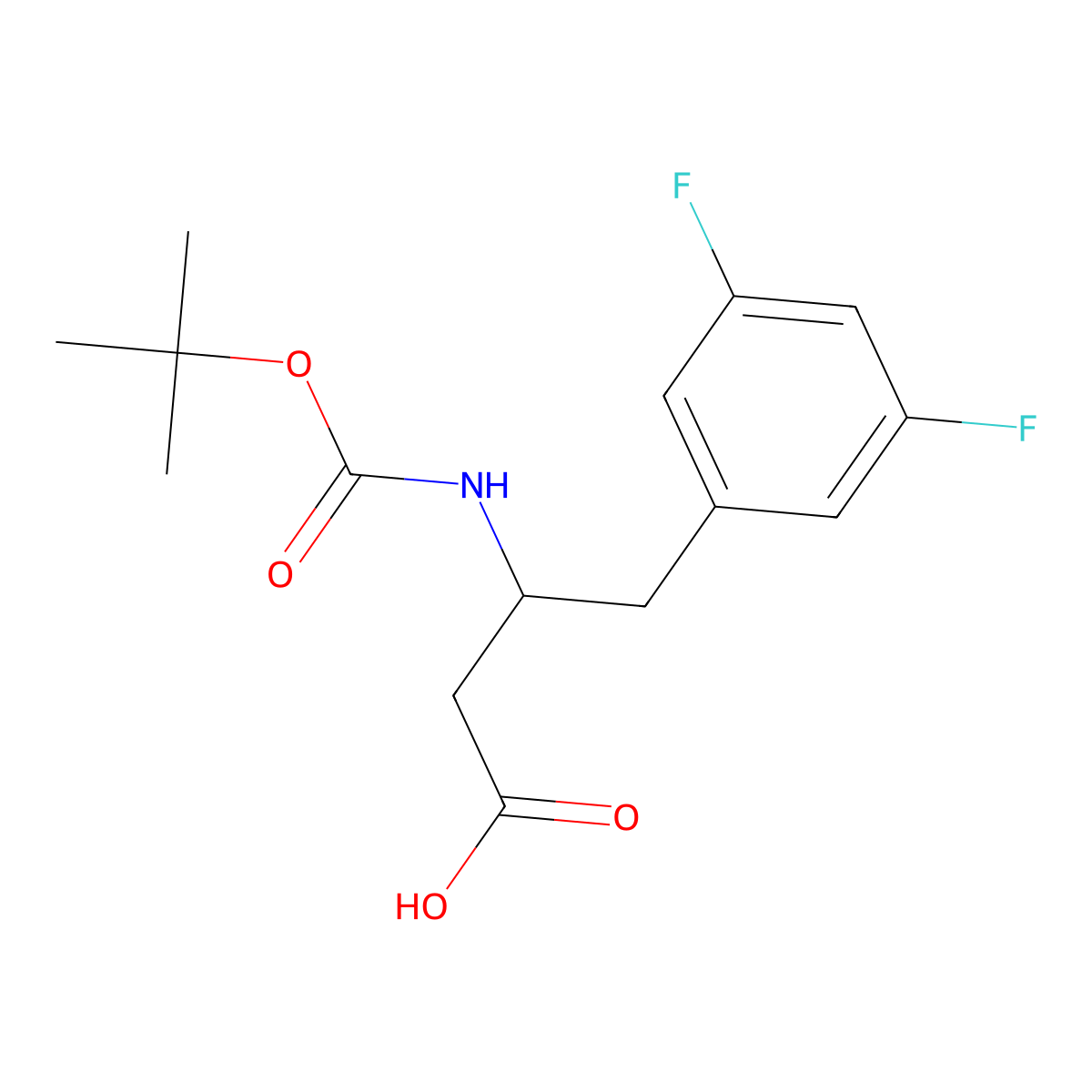 3-(Boc-amino)-4-(3,5-difluorophenyl)butyric Acid molecular structure, CAS 2227989-91-3