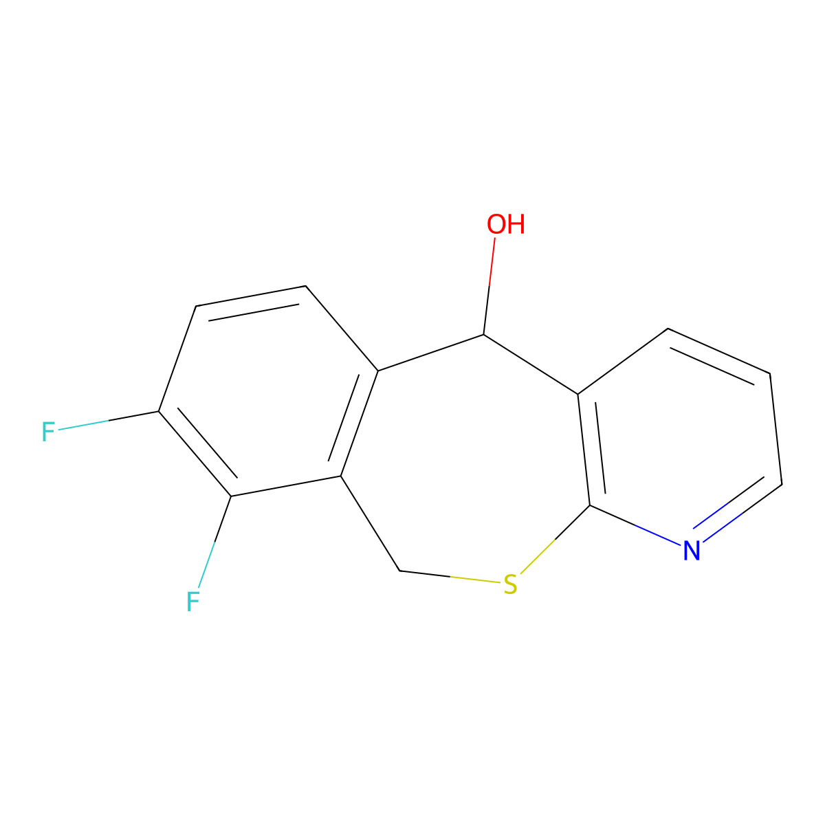 8,9-Difluoro-5,10-dihydrobenzo[5,6]thiepino[2,3-b]pyridin-5-ol molecular structure, CAS 2227990-13-6