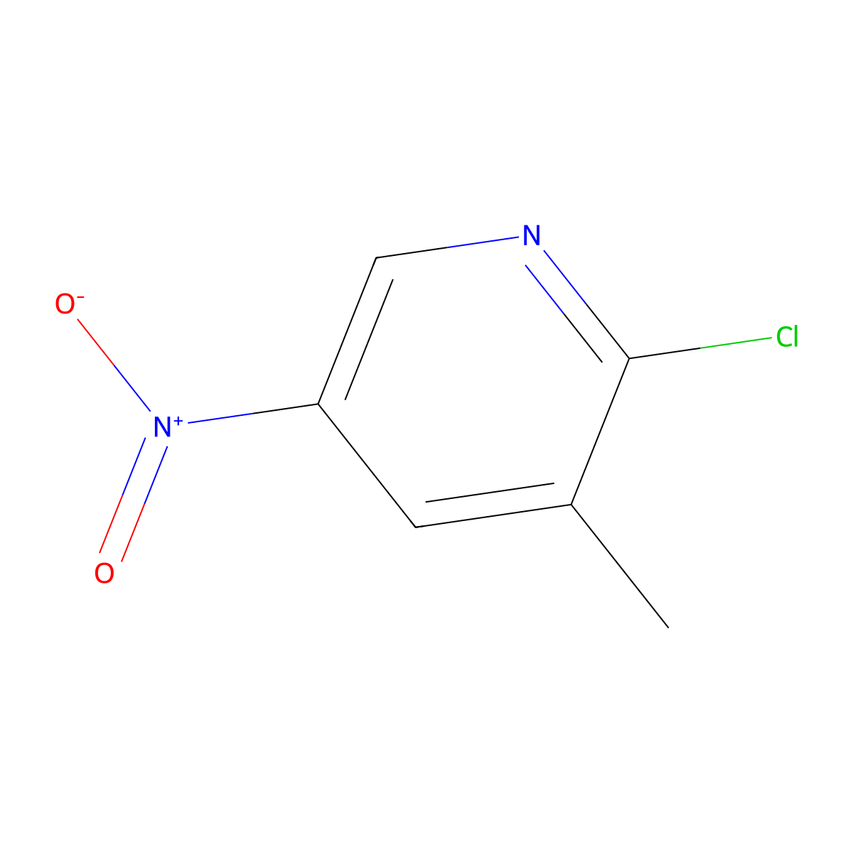 2-Chloro-3-methyl-5-nitropyridine molecular structure, CAS 22280-56-4