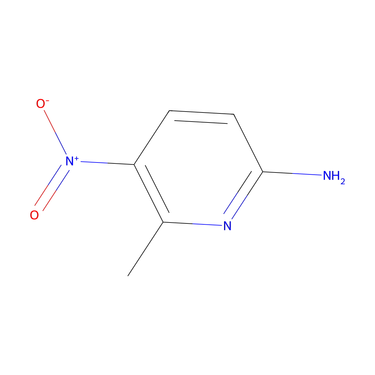 6-Methyl-5-nitropyridin-2-amine molecular structure, CAS 22280-62-2