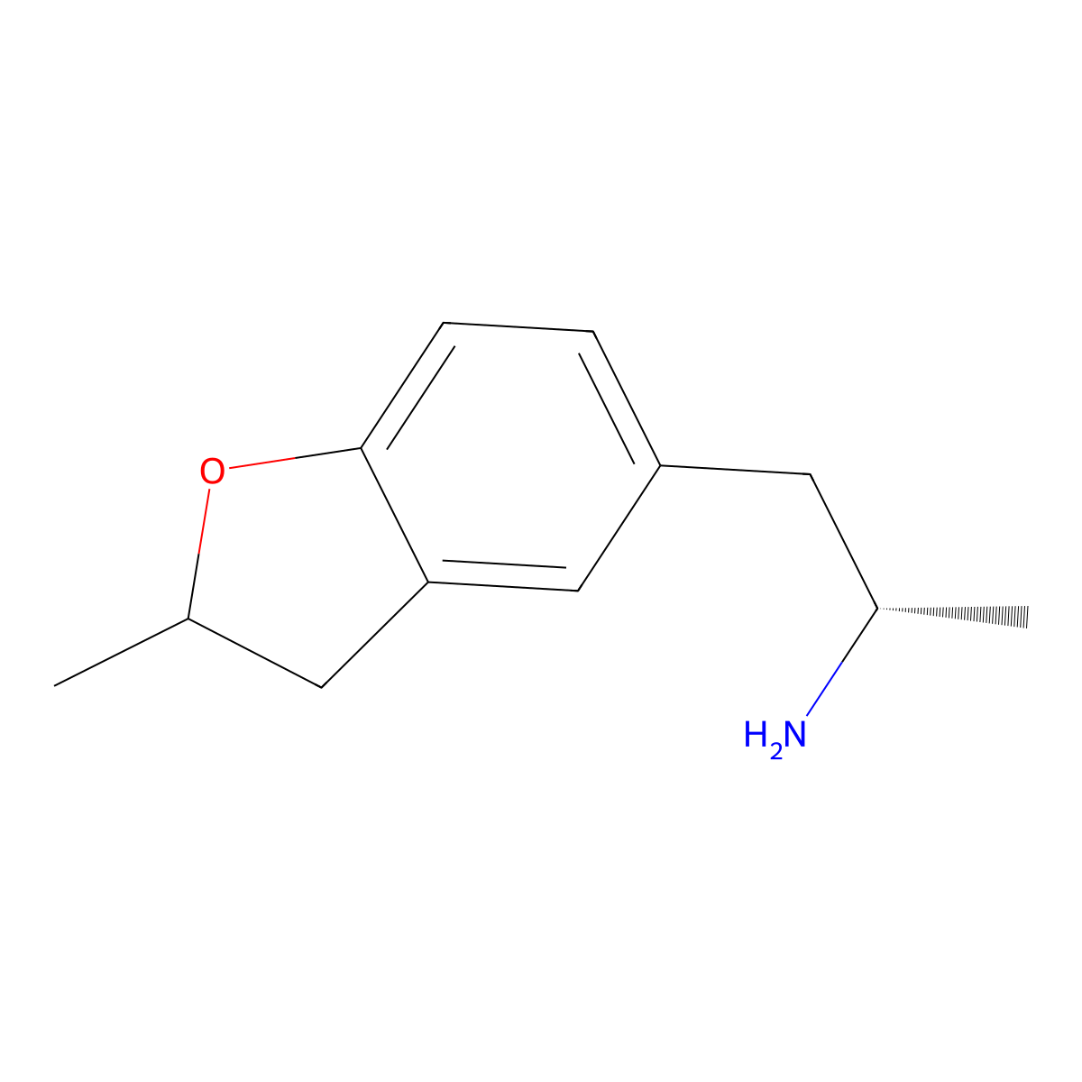 (2S)-1-(2-Methyl-2,3-dihydro-1-benzofuran-5-yl)propan-2-amine molecular structure, CAS 2228036-12-0