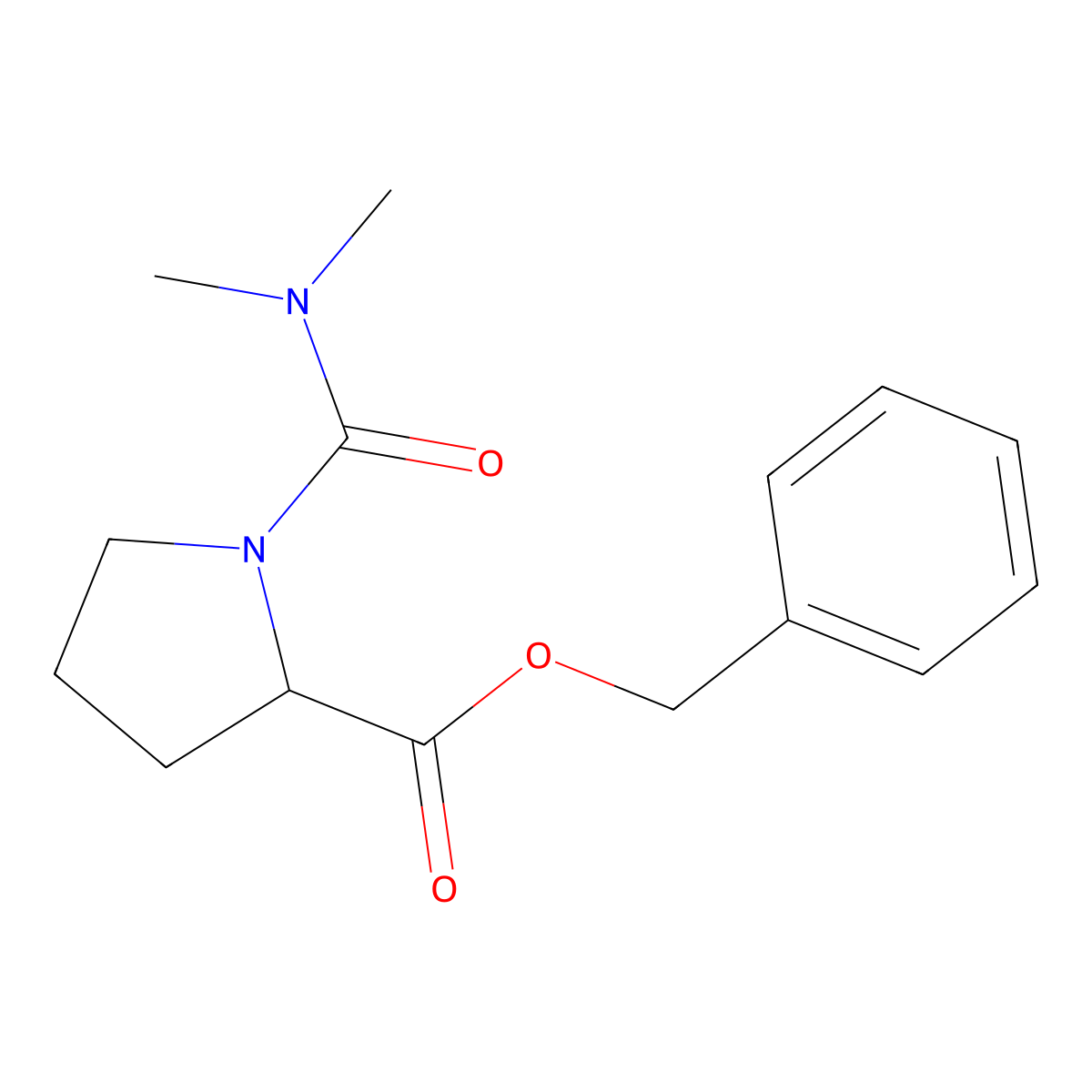 Benzyl (S)-1-(Dimethylcarbamoyl)pyrrolidine-2-carboxylate molecular structure, CAS 2228064-67-1